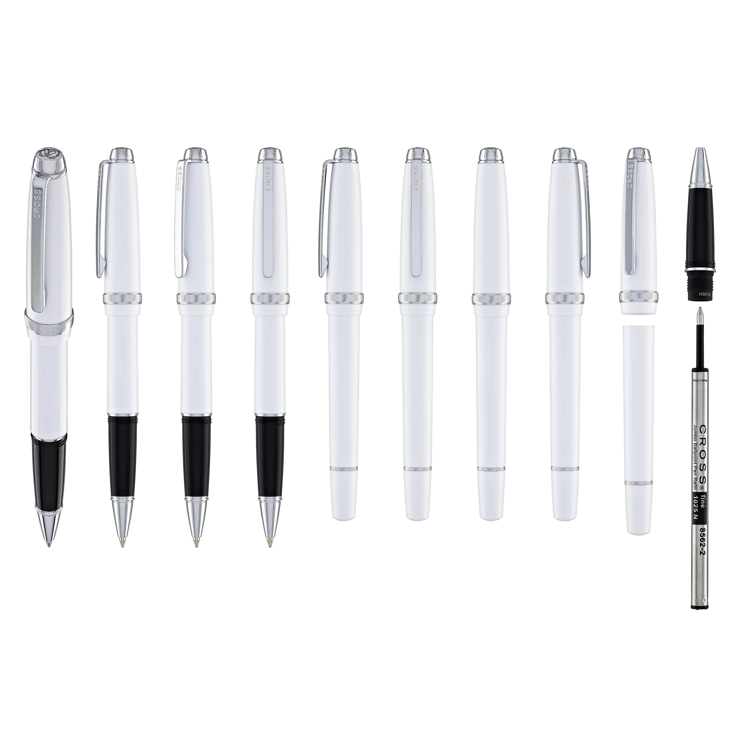 1623-cross-lume-ballpoint-pen-in-porcelain-white-with-polished-chrome-appointments-9.webp Cross Lume Ballpoint Pen in Porcelain White with Polished Chrome Appointments