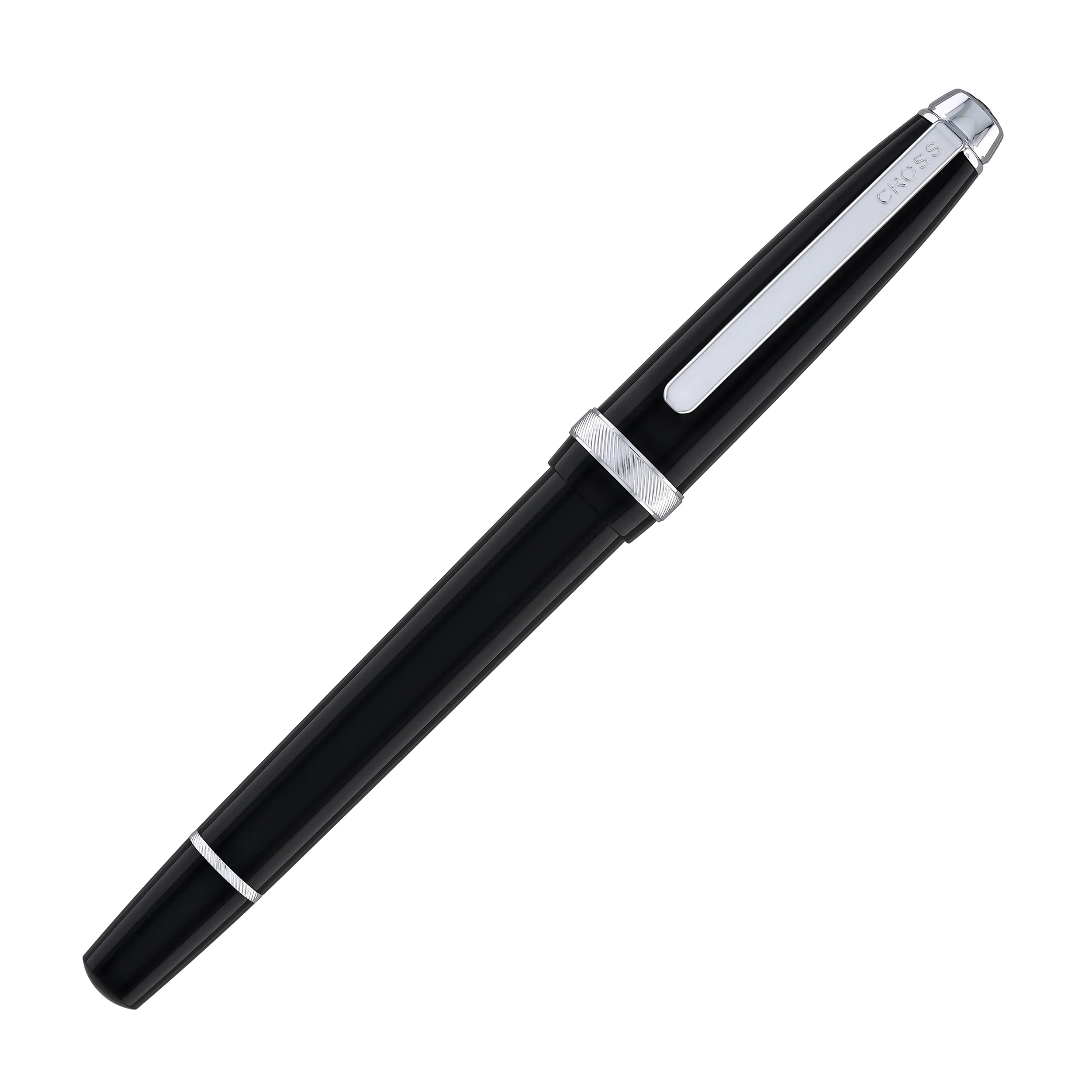 1624-cross-lume-rollerball-pen-in-obsidian-black-with-polished-chrome-appointments-2.webp Cross Lume Rollerball Pen in Obsidian Black with Polished Chrome Appointments