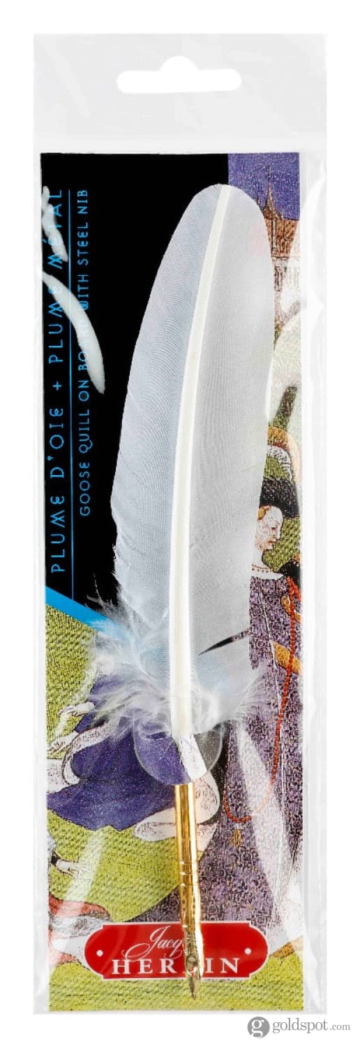 1628-jacques-herbin-goose-quill-pen-in-white-feather-2.jpg Jacques Herbin Goose Quill Pen in White Feather