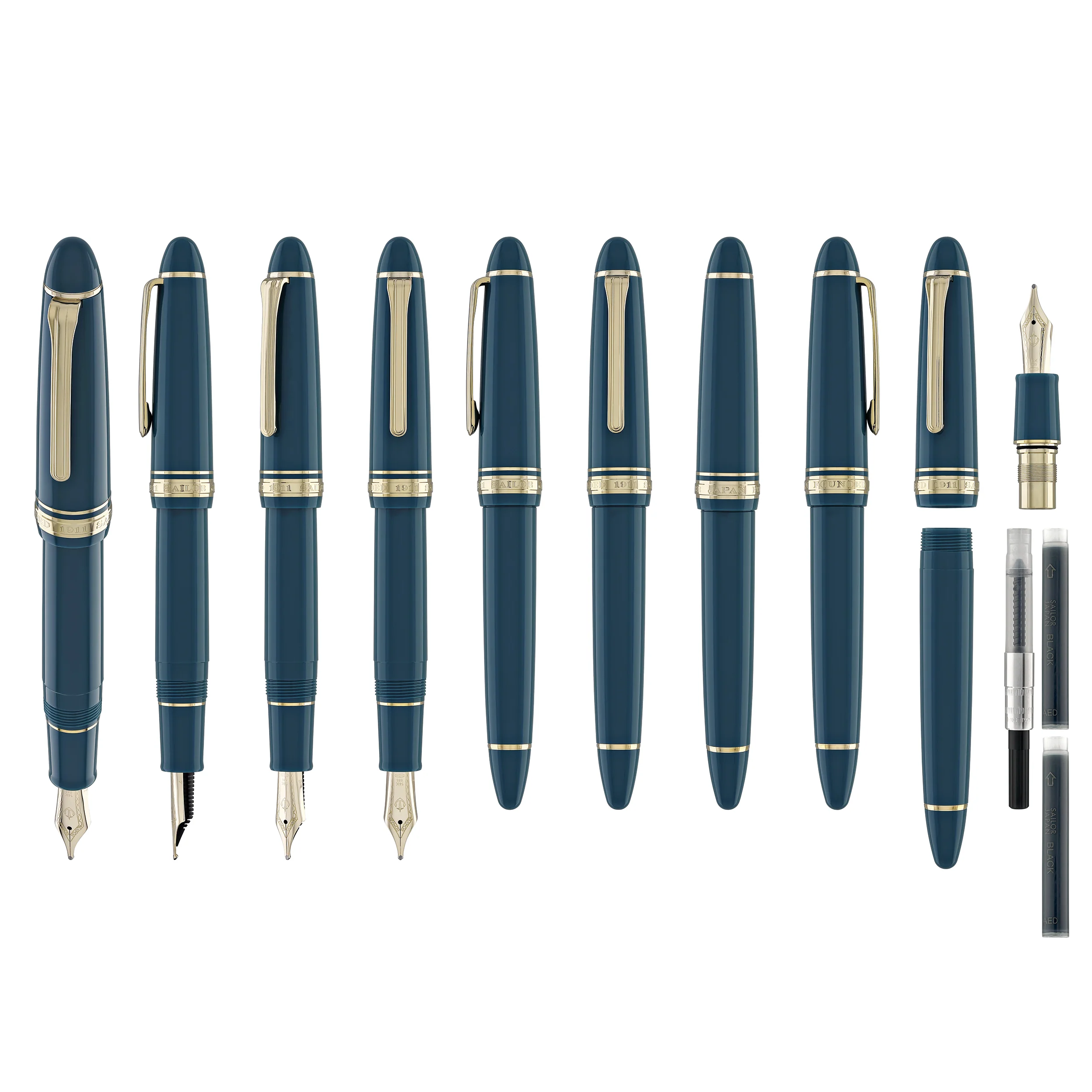 166-sailor-1911-large-fountain-pen-in-green-14kt-gold-nib-9.webp Sailor 1911 Large Fountain Pen in Green - 14kt Gold Nib