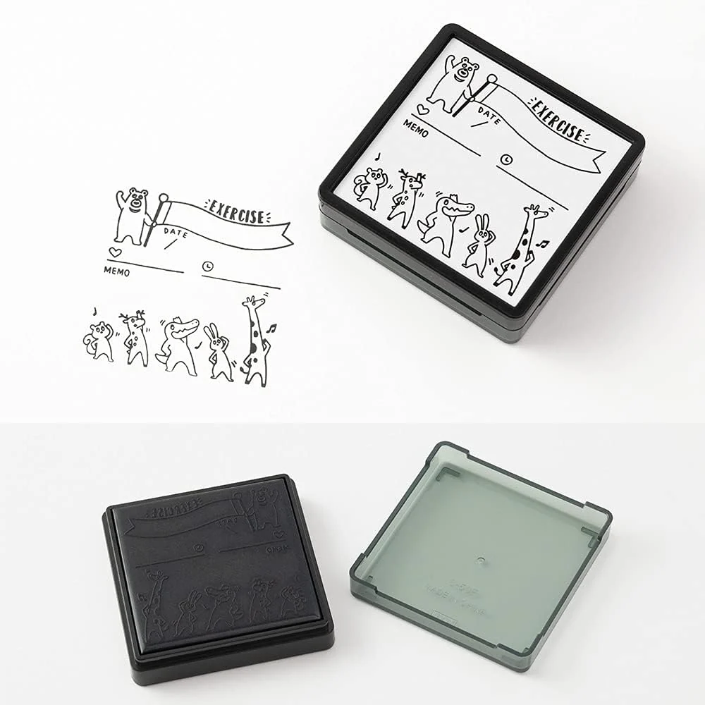 Midori Paintable Stamp Pre-Inked in Exercise