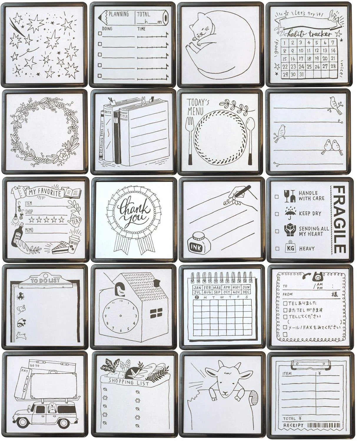 Midori Paintable Stamp Pre-Inked in Exercise