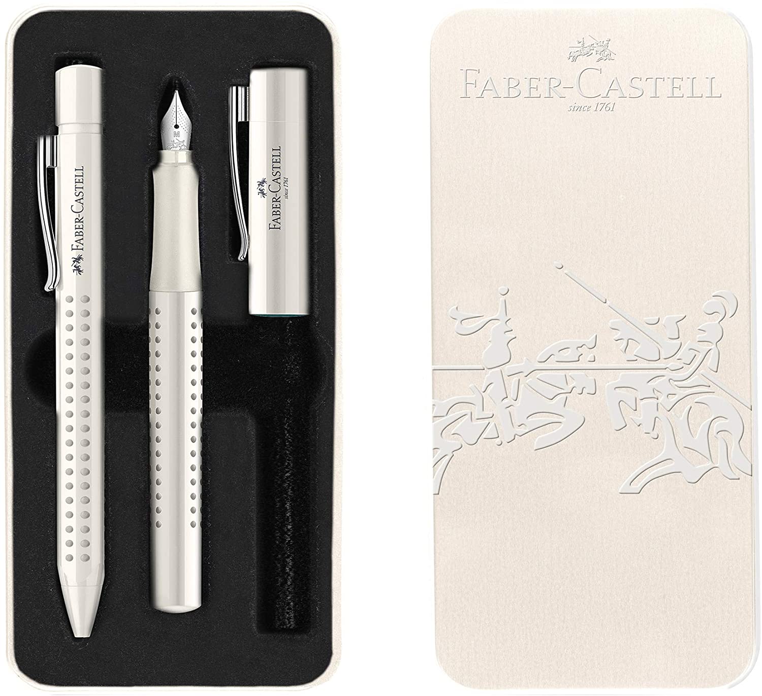 Faber-Castell Grip Harmony Fountain and Ballpoint Pen in Coconut Milk -  Gift Tin