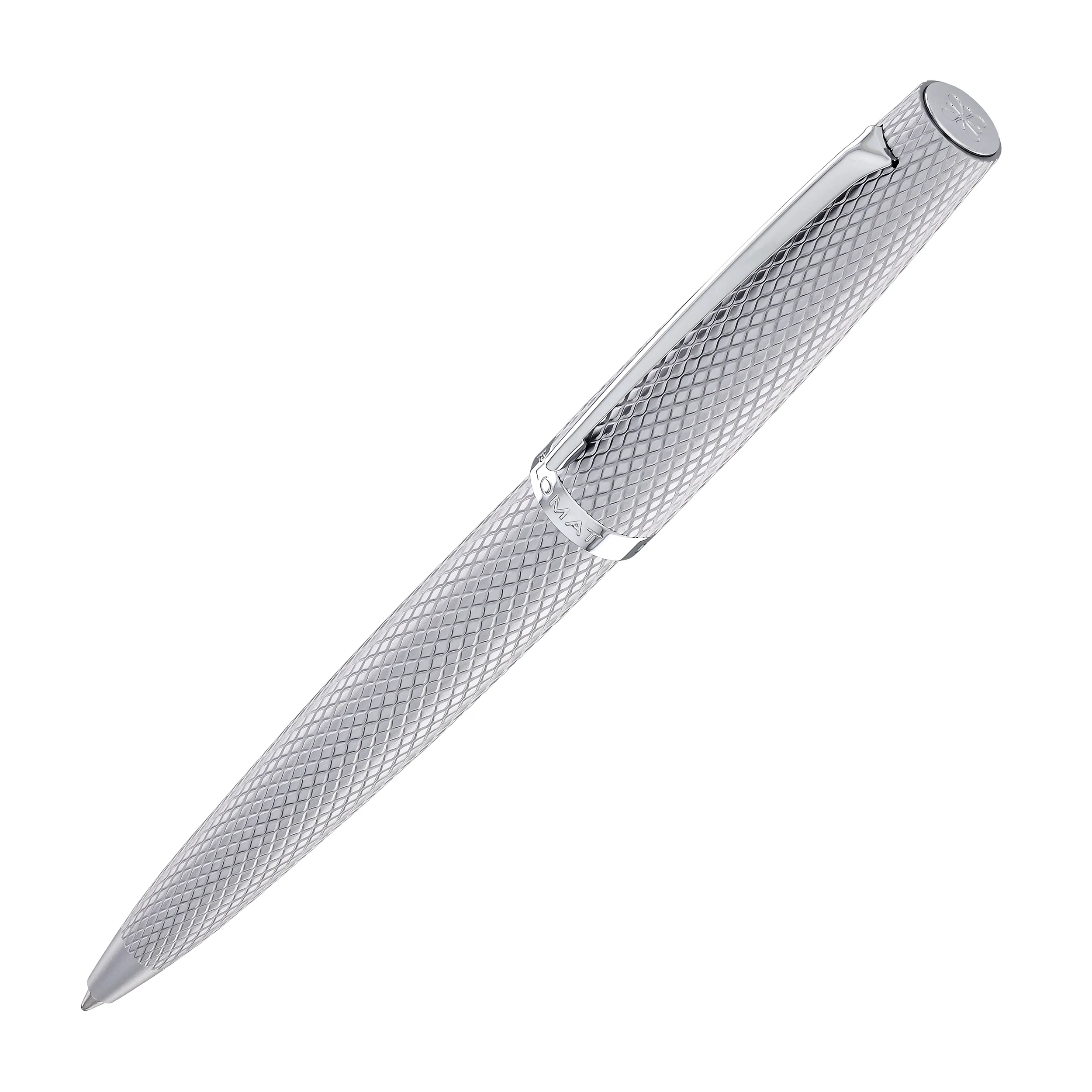 1717-diplomat-viper-ballpoint-pen-in-silver-guilloche-1.webp Diplomat Viper Ballpoint Pen in Silver Guilloche