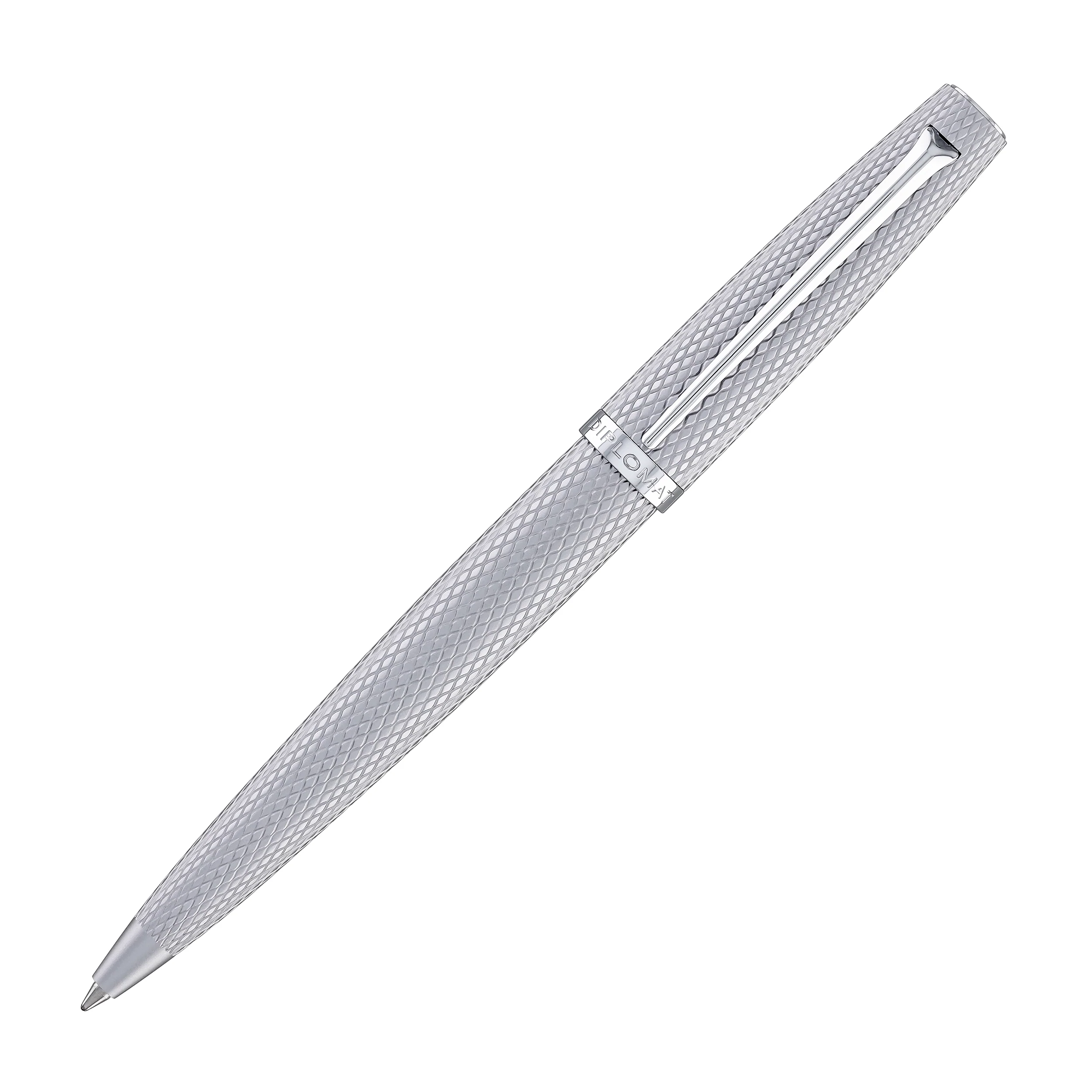 1717-diplomat-viper-ballpoint-pen-in-silver-guilloche-2.webp Diplomat Viper Ballpoint Pen in Silver Guilloche