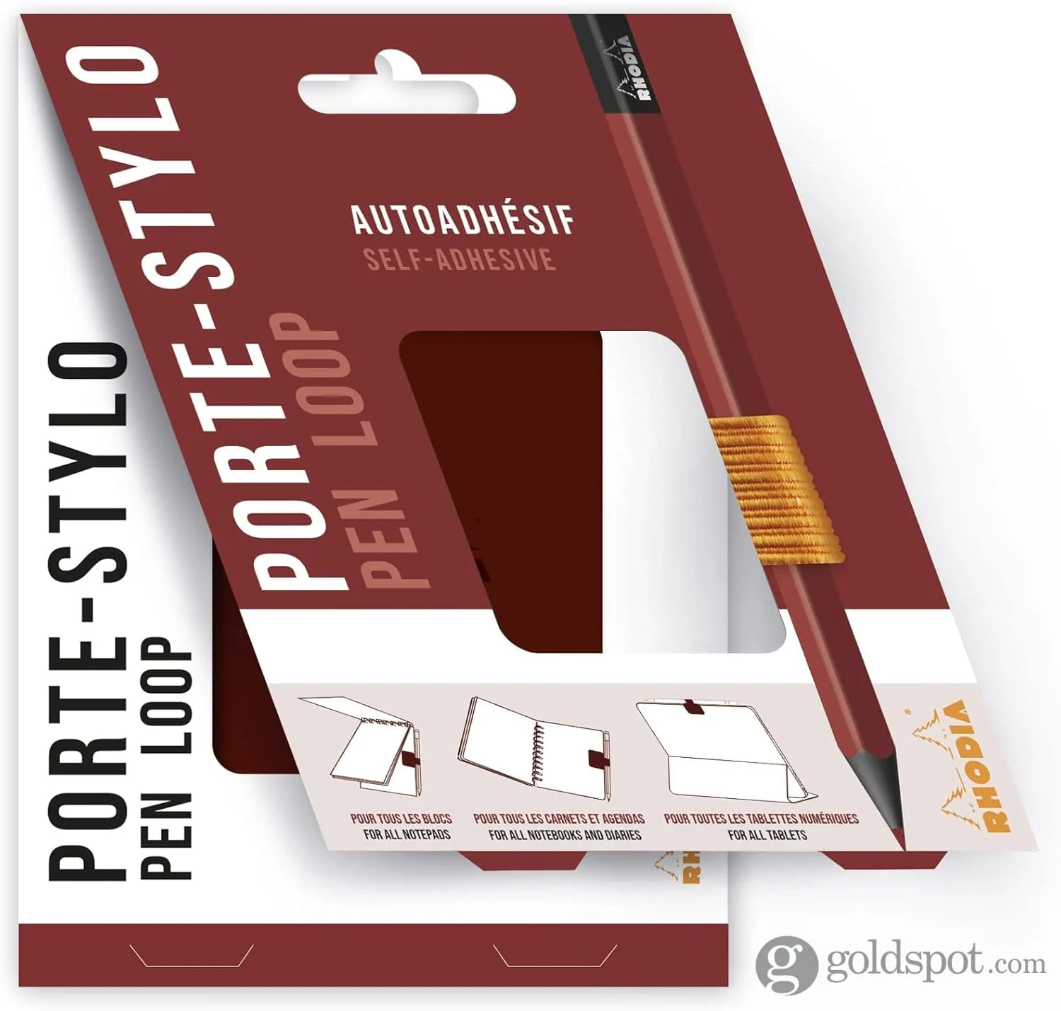Rhodia Self-adhesive Pen Loop in Beige