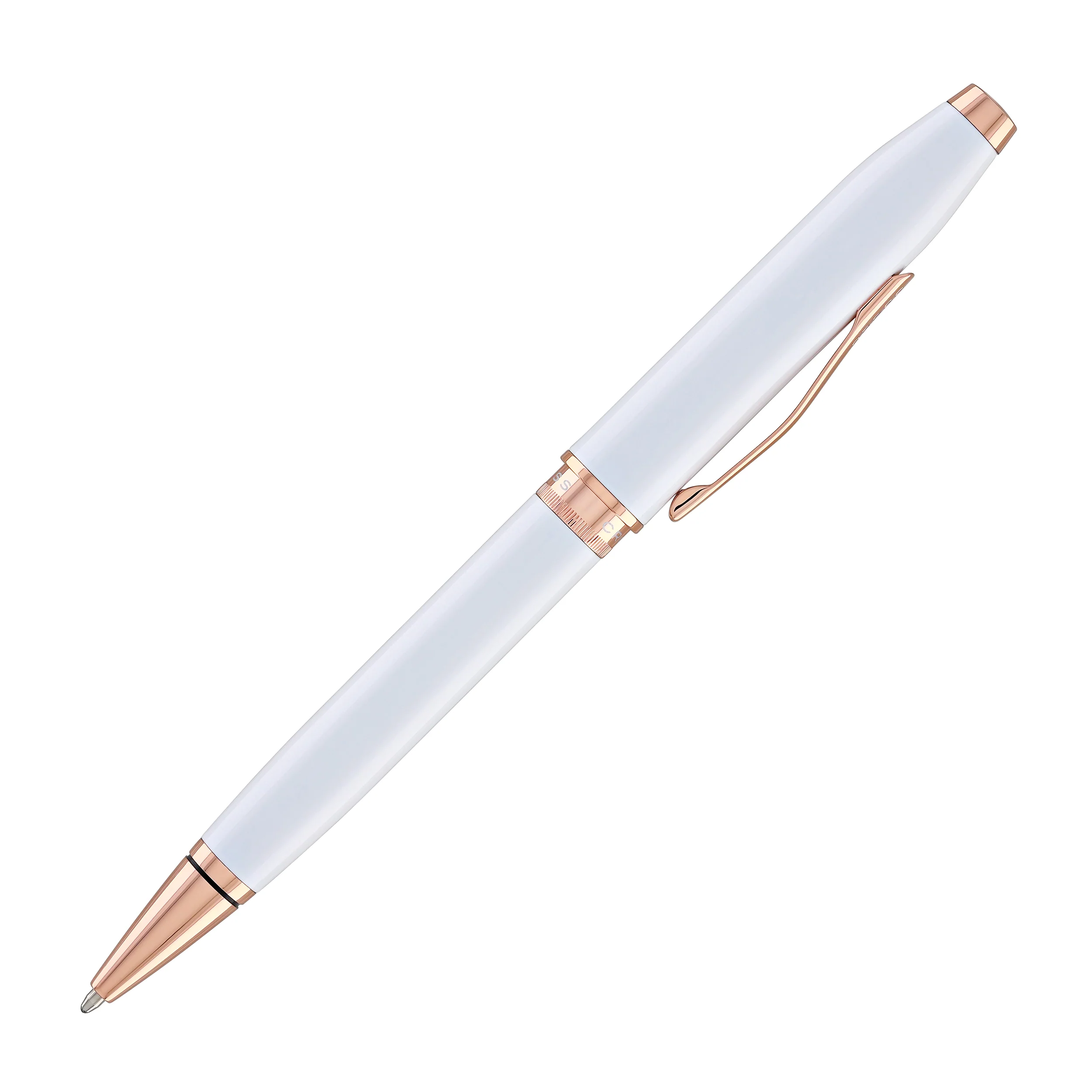 1731-cross-foundry-ballpoint-pen-in-pearl-white-lacquer-with-rose-gold-appointments-5.webp Cross Foundry Ballpoint Pen in Pearl White Lacquer with Rose Gold Appointments