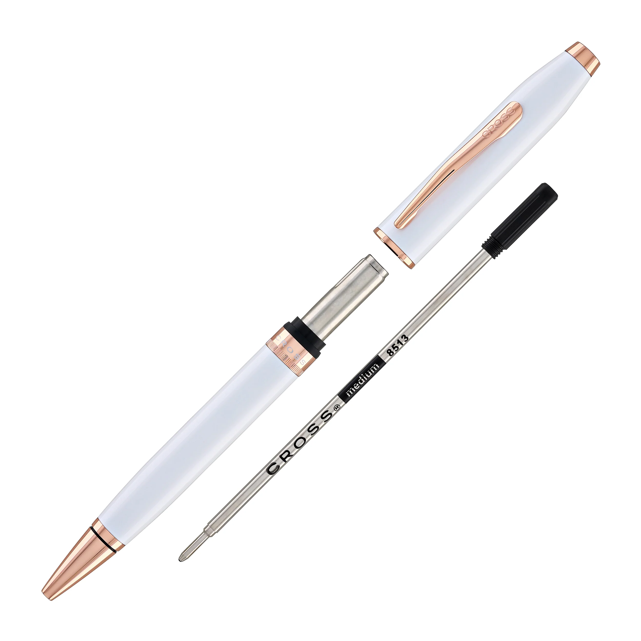 1731-cross-foundry-ballpoint-pen-in-pearl-white-lacquer-with-rose-gold-appointments-6.webp Cross Foundry Ballpoint Pen in Pearl White Lacquer with Rose Gold Appointments