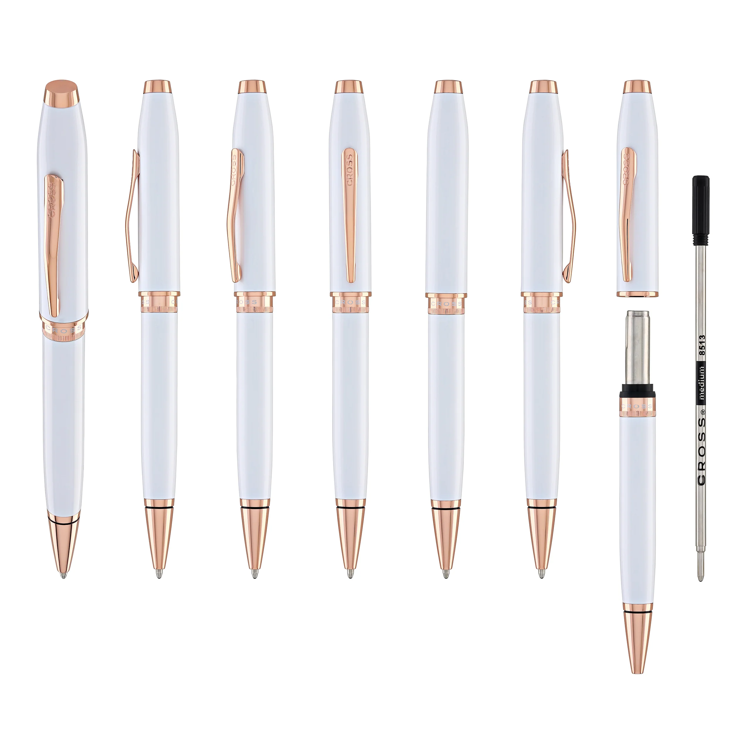 1731-cross-foundry-ballpoint-pen-in-pearl-white-lacquer-with-rose-gold-appointments-7.webp Cross Foundry Ballpoint Pen in Pearl White Lacquer with Rose Gold Appointments