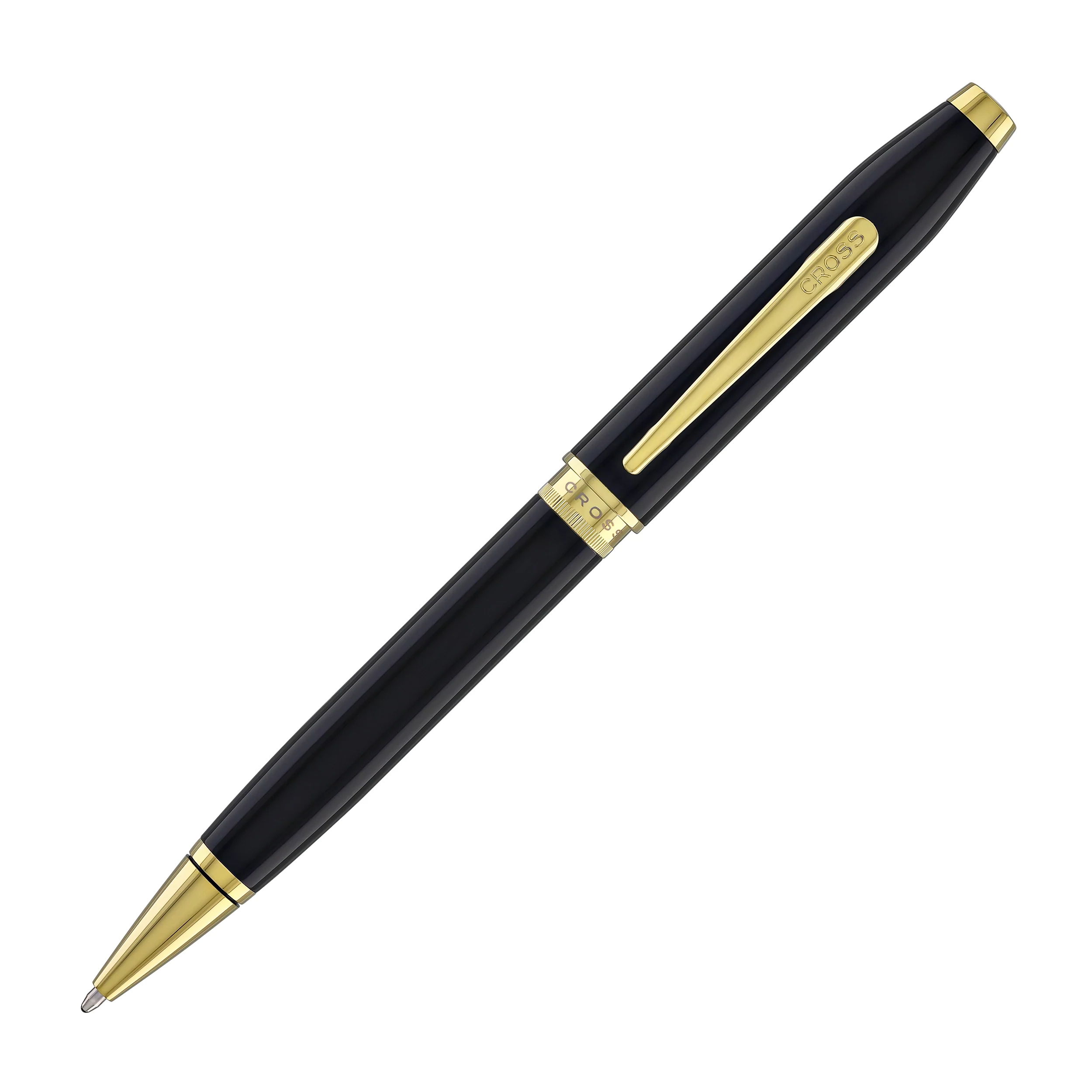 1732-cross-foundry-ballpoint-pen-in-glossy-black-lacquer-with-pvd-gold-appointments-2.webp Cross Foundry Ballpoint Pen in Glossy Black Lacquer with PVD Gold Appointments