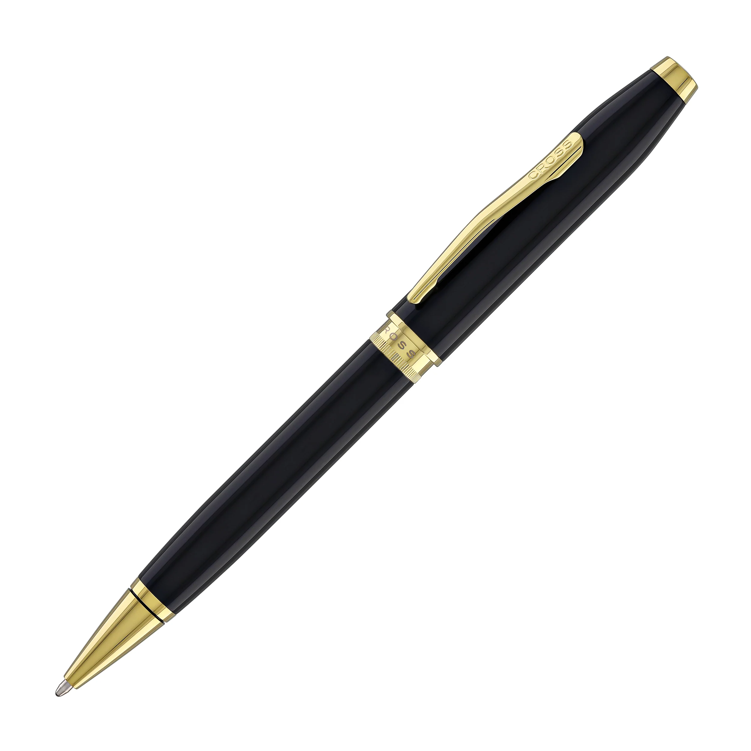 1732-cross-foundry-ballpoint-pen-in-glossy-black-lacquer-with-pvd-gold-appointments-3.webp Cross Foundry Ballpoint Pen in Glossy Black Lacquer with PVD Gold Appointments