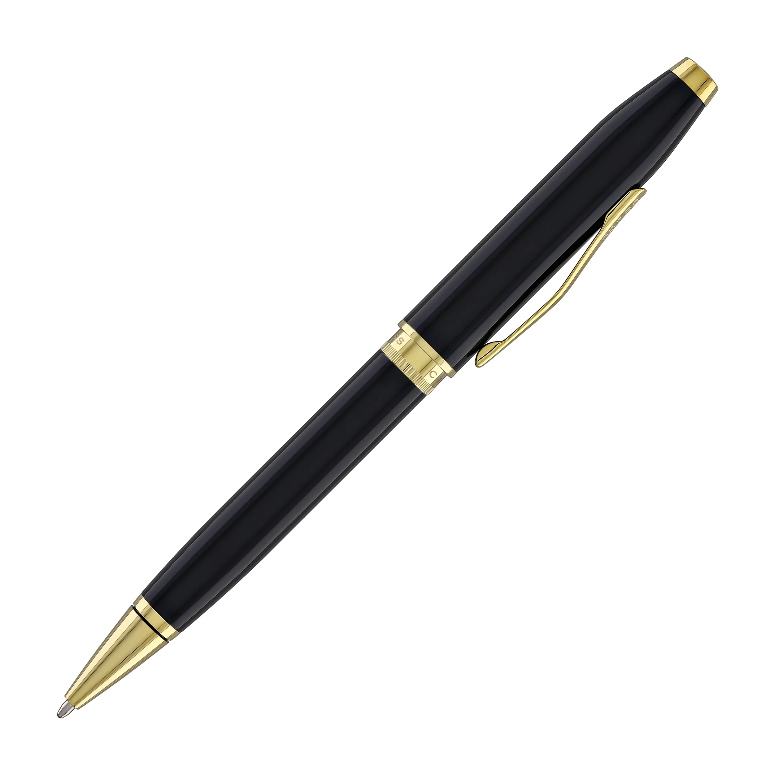 1732-cross-foundry-ballpoint-pen-in-glossy-black-lacquer-with-pvd-gold-appointments-5.webp Cross Foundry Ballpoint Pen in Glossy Black Lacquer with PVD Gold Appointments