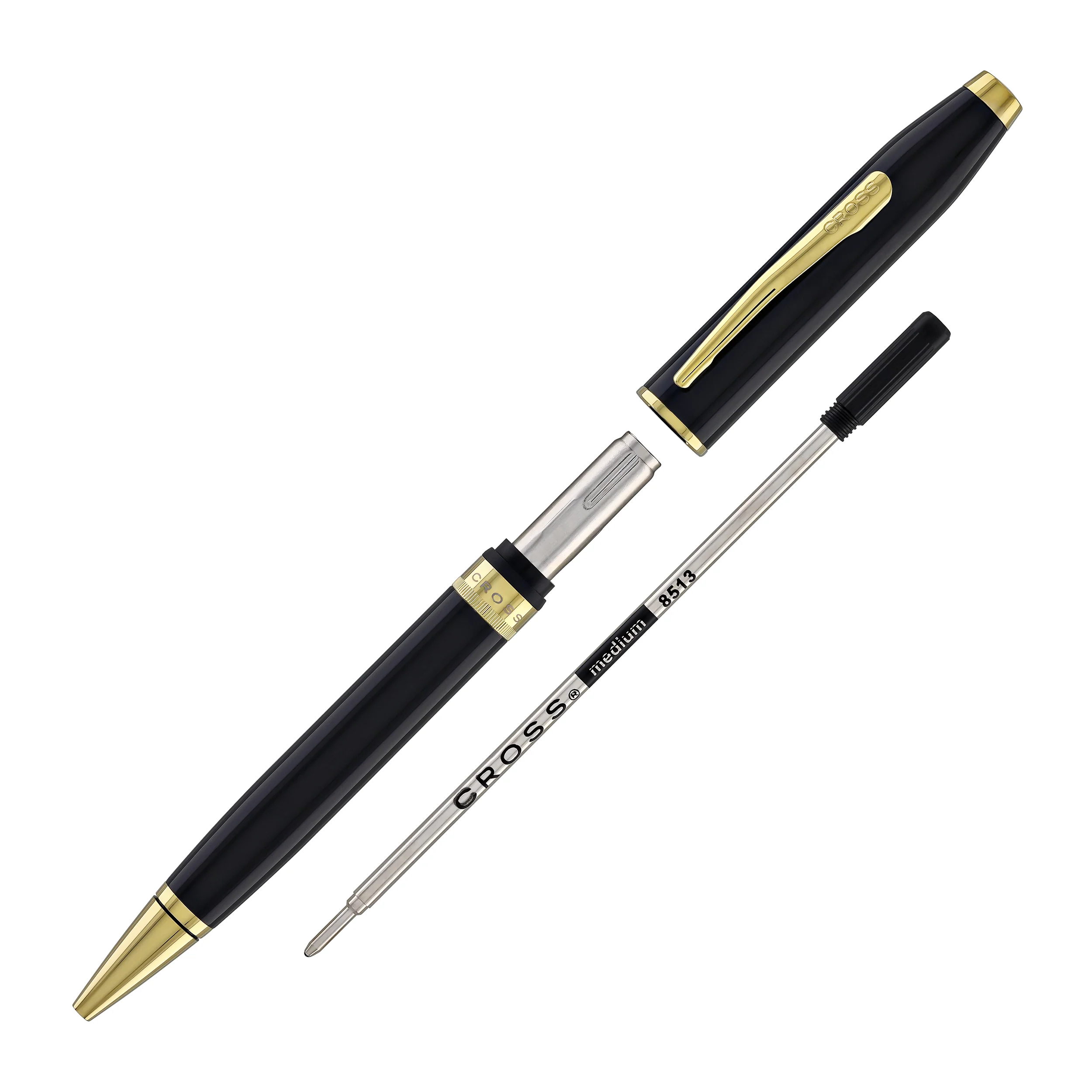 1732-cross-foundry-ballpoint-pen-in-glossy-black-lacquer-with-pvd-gold-appointments-6.webp Cross Foundry Ballpoint Pen in Glossy Black Lacquer with PVD Gold Appointments