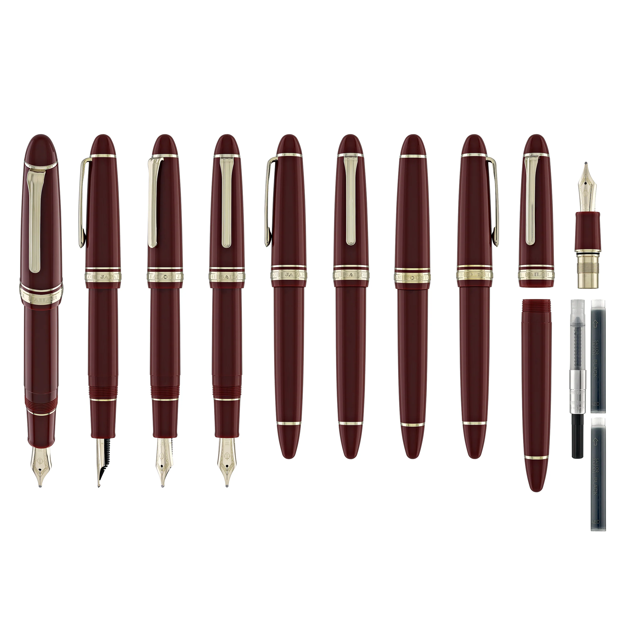 Sailor 1911 Large Fountain Pen in Red - 14kt Gold Nib