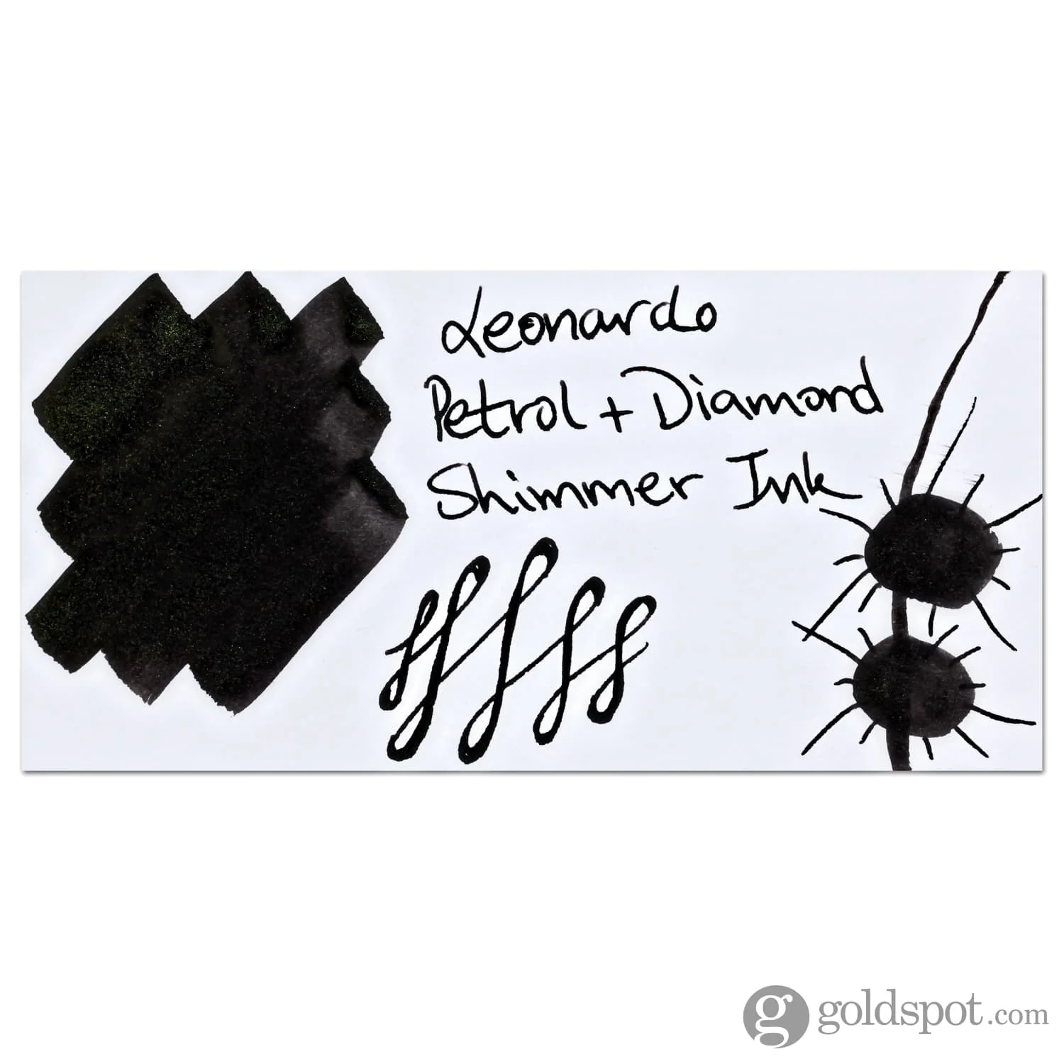 Leonardo Officina Shimmer Bottled Ink in Petrol Diamond - 40 mL