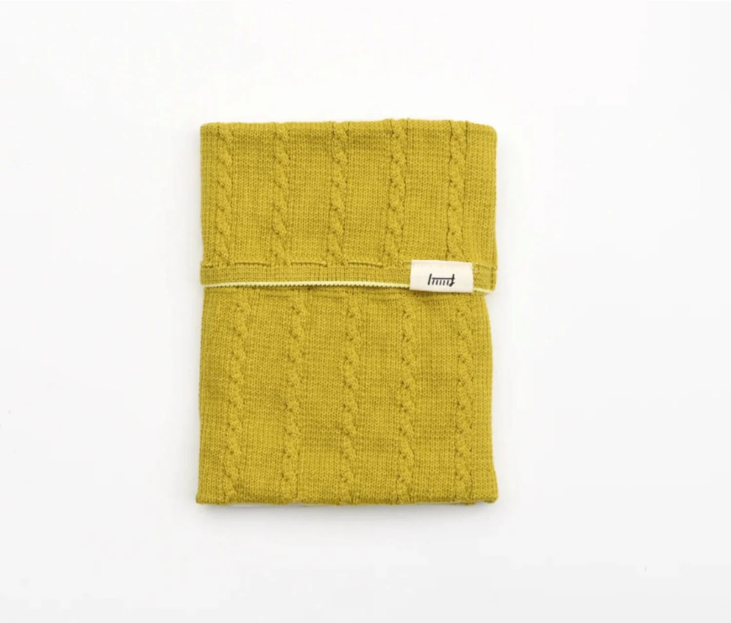 1762-midori-knitted-book-band-with-pockets-a6-to-b6-in-lime-yellow-1.webp Midori Knitted Book Band with Pockets A6 to B6 in Lime Yellow