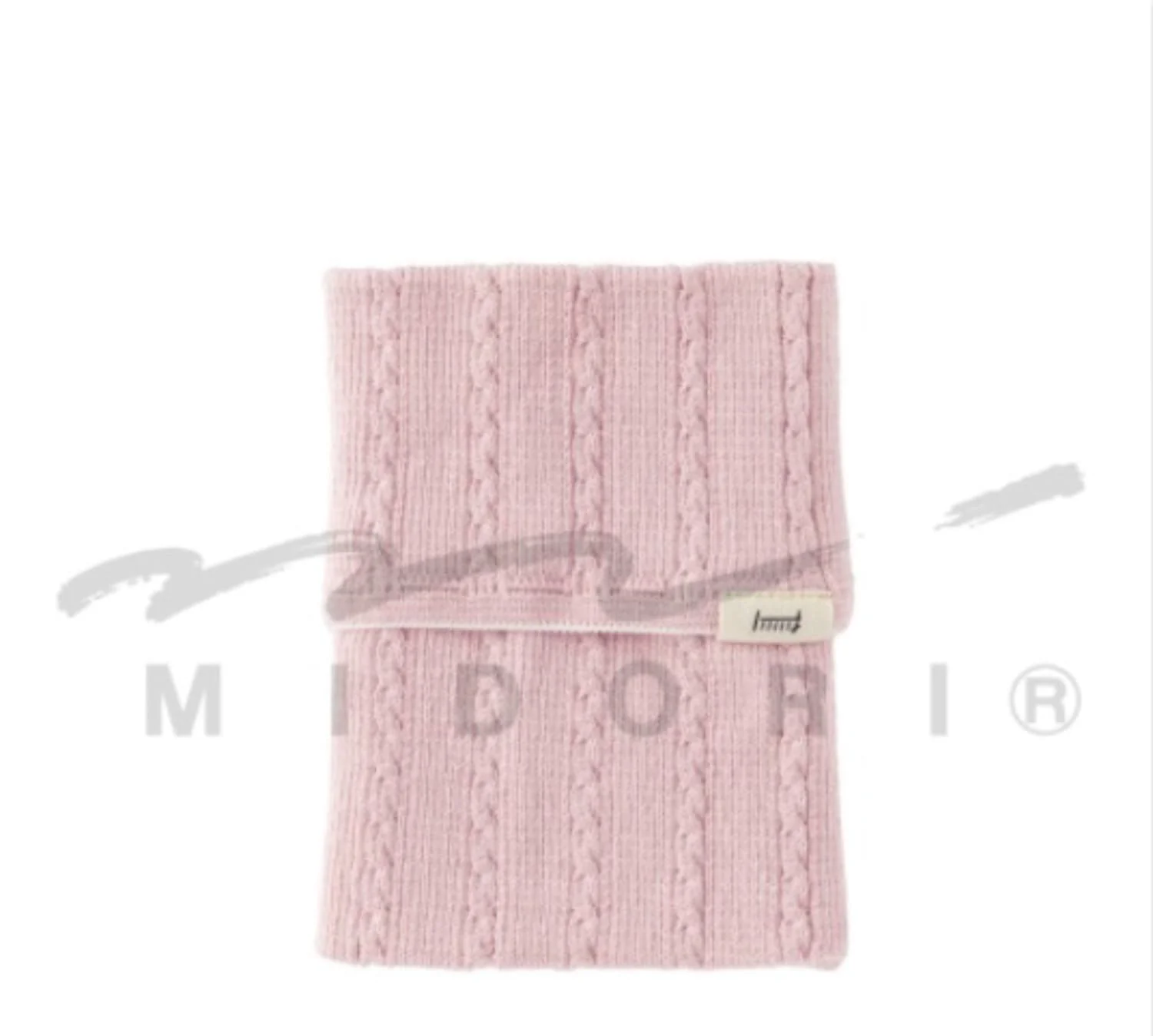 1763-midori-knitted-book-band-with-pockets-a6-to-b6-in-baby-pink-1.webp Midori Knitted Book Band with Pockets A6 to B6 in Baby Pink