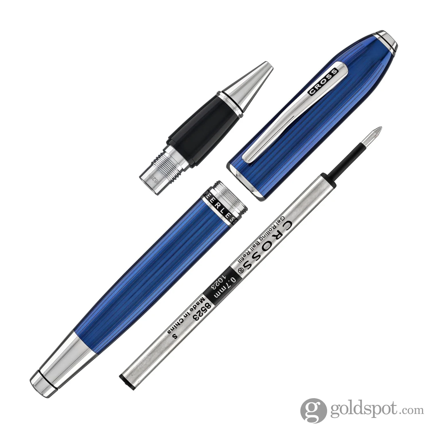 1766-cross-peerless-selectip-rollerball-pen-in-translucent-quartz-blue-7.webp Cross Peerless Selectip Rollerball Pen in Translucent Quartz Blue