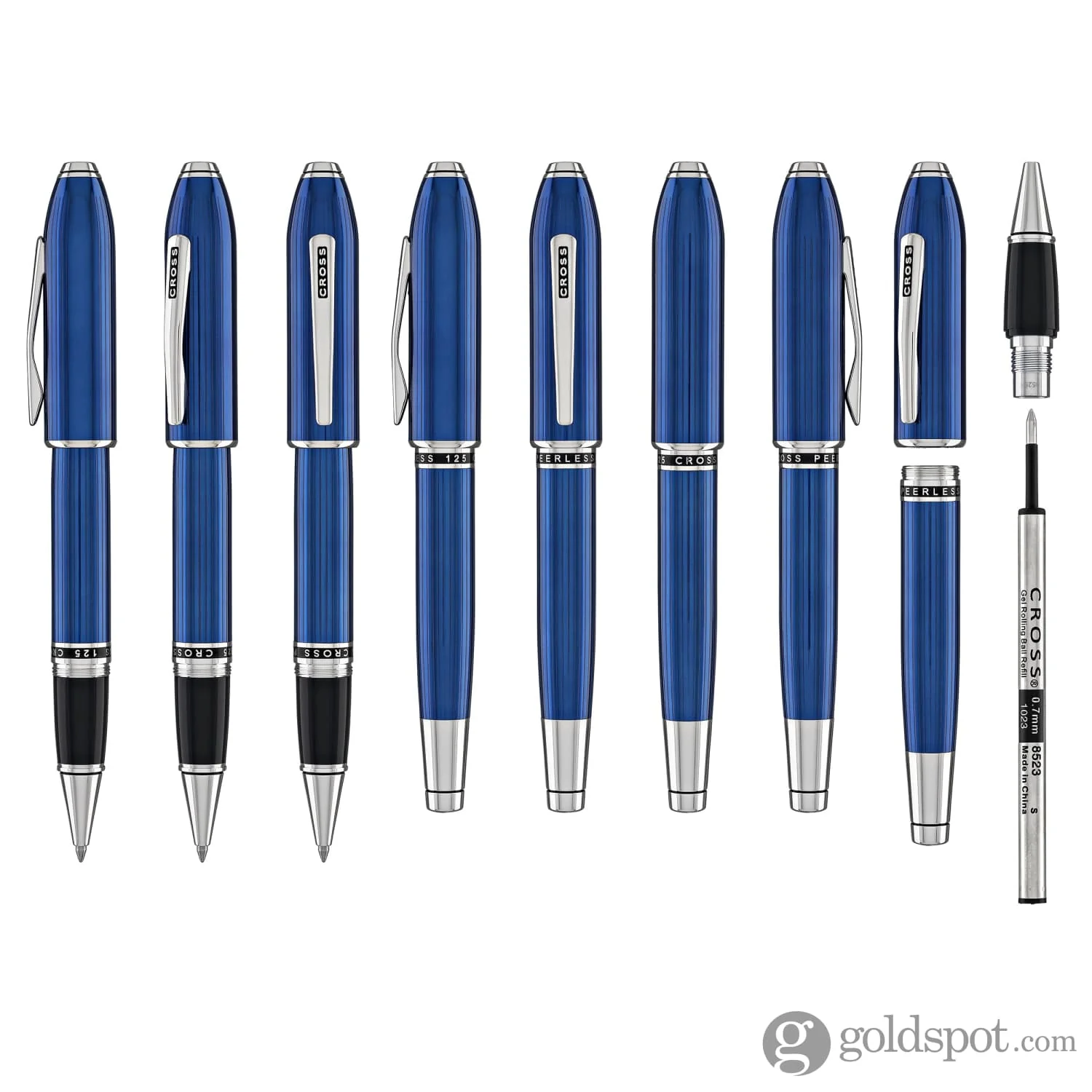 1766-cross-peerless-selectip-rollerball-pen-in-translucent-quartz-blue-8.webp Cross Peerless Selectip Rollerball Pen in Translucent Quartz Blue