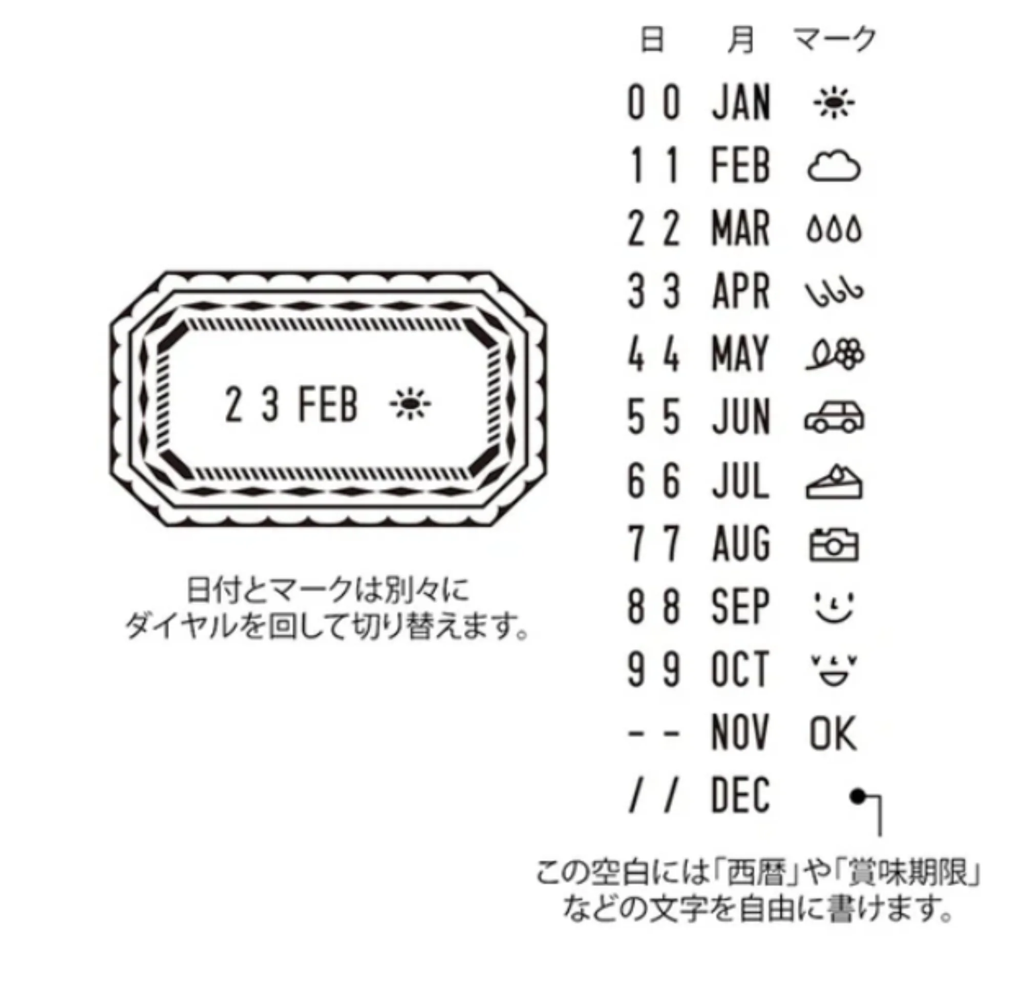 1770-midori-paintable-rotating-date-stamp-in-frame-3.webp Midori Paintable Rotating Date Stamp in Frame