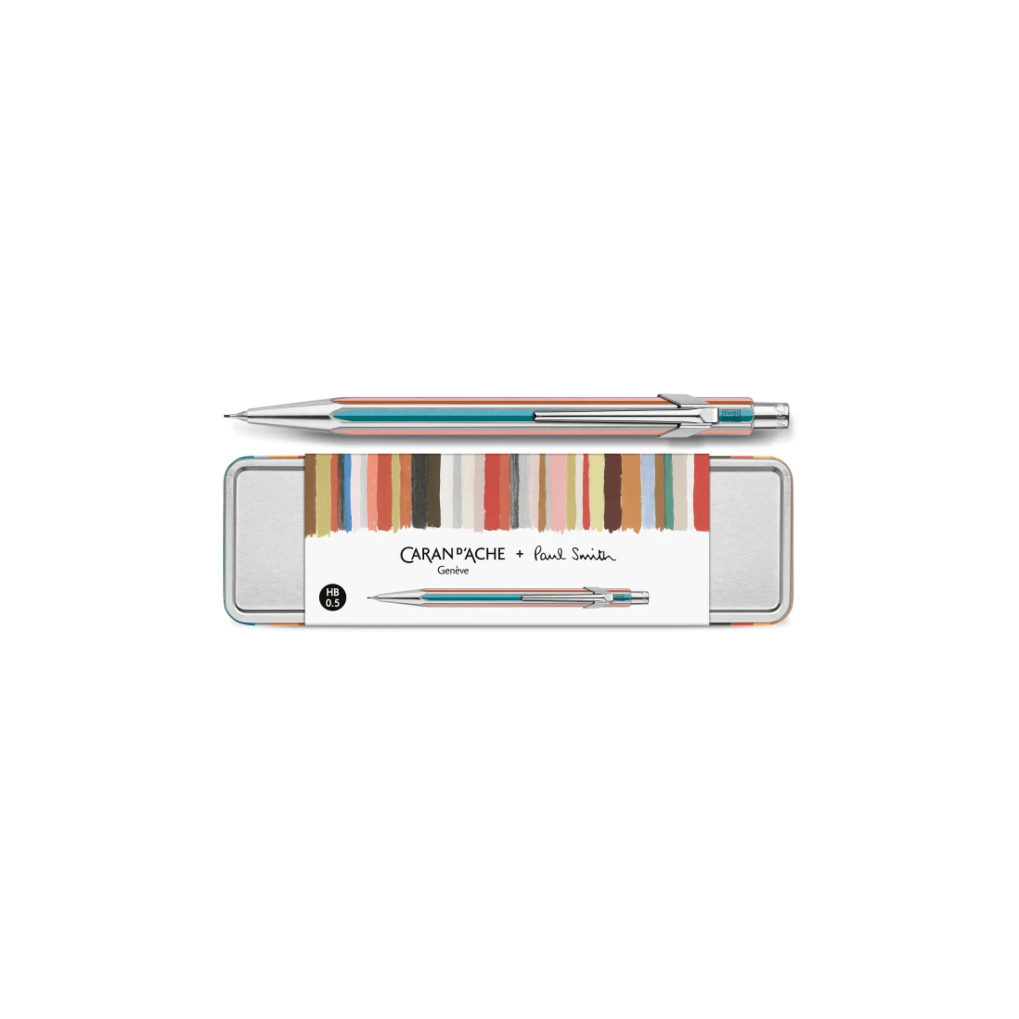 1783-caran-d-ache-849-paul-smith-5-mechanical-pencil-in-silver-0.5mm-1.webp Caran d'Ache 849 Paul Smith 5 Mechanical Pencil in Silver - 0.5mm