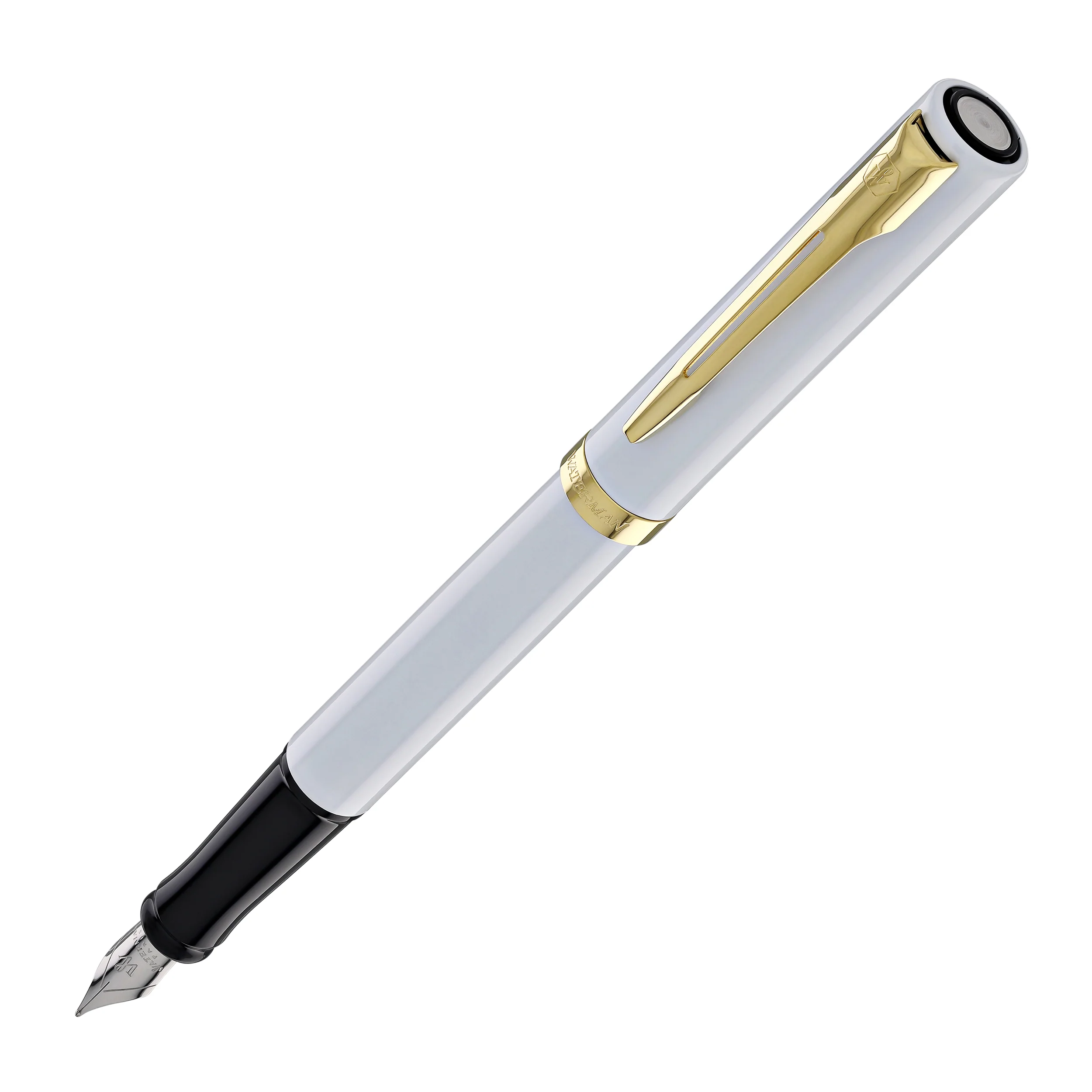 1821-waterman-impression-fountain-pen-in-white-with-gold-coated-fine-point-1.webp Waterman Impression Fountain Pen in White with Gold Coated - Fine Point