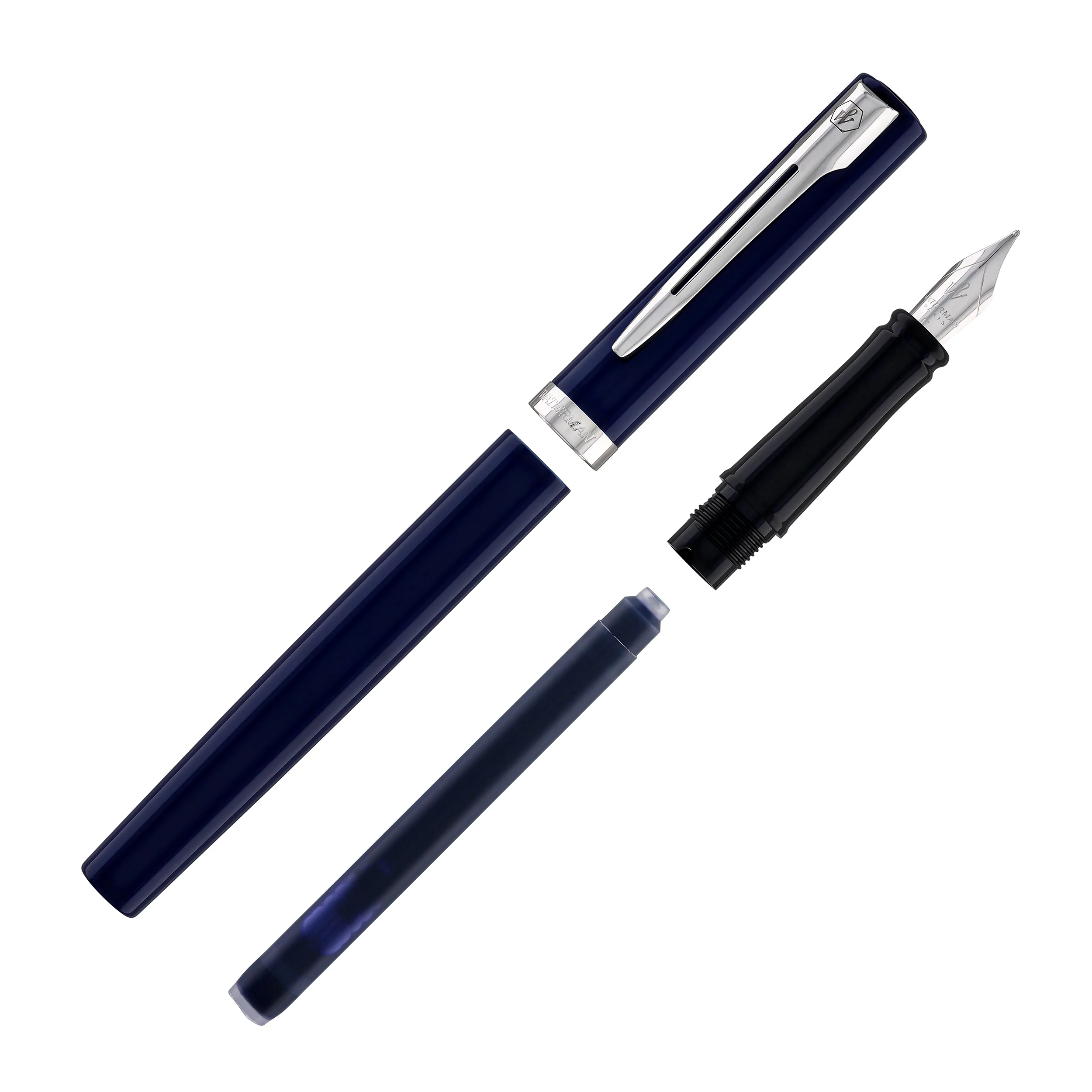 1823-waterman-impression-fountain-pen-in-blue-with-palladium-coated-fine-point-7.webp Waterman Impression Fountain Pen in Blue with Palladium Coated - Fine Point