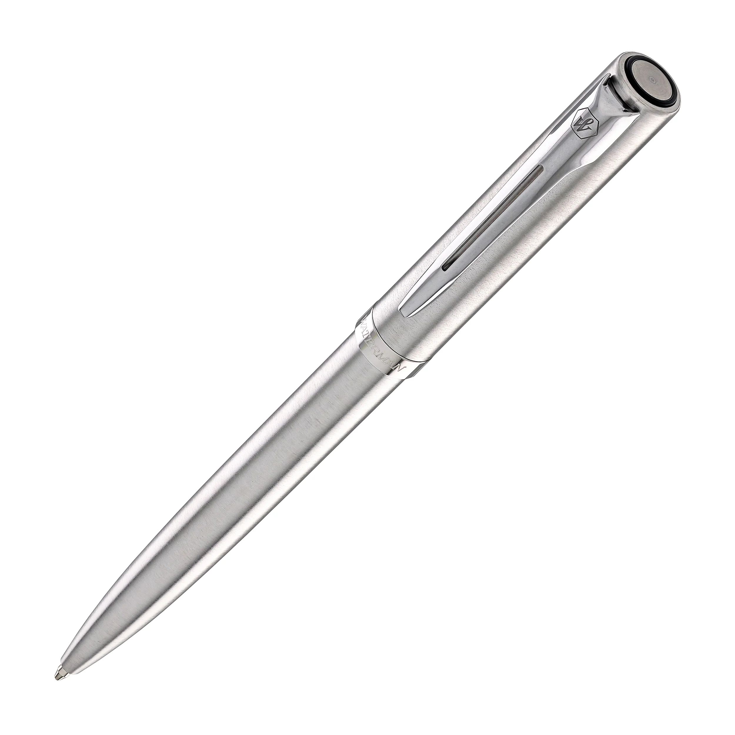 Waterman Impression Ballpoint Pen in Stainless Steel with Palladium Coated