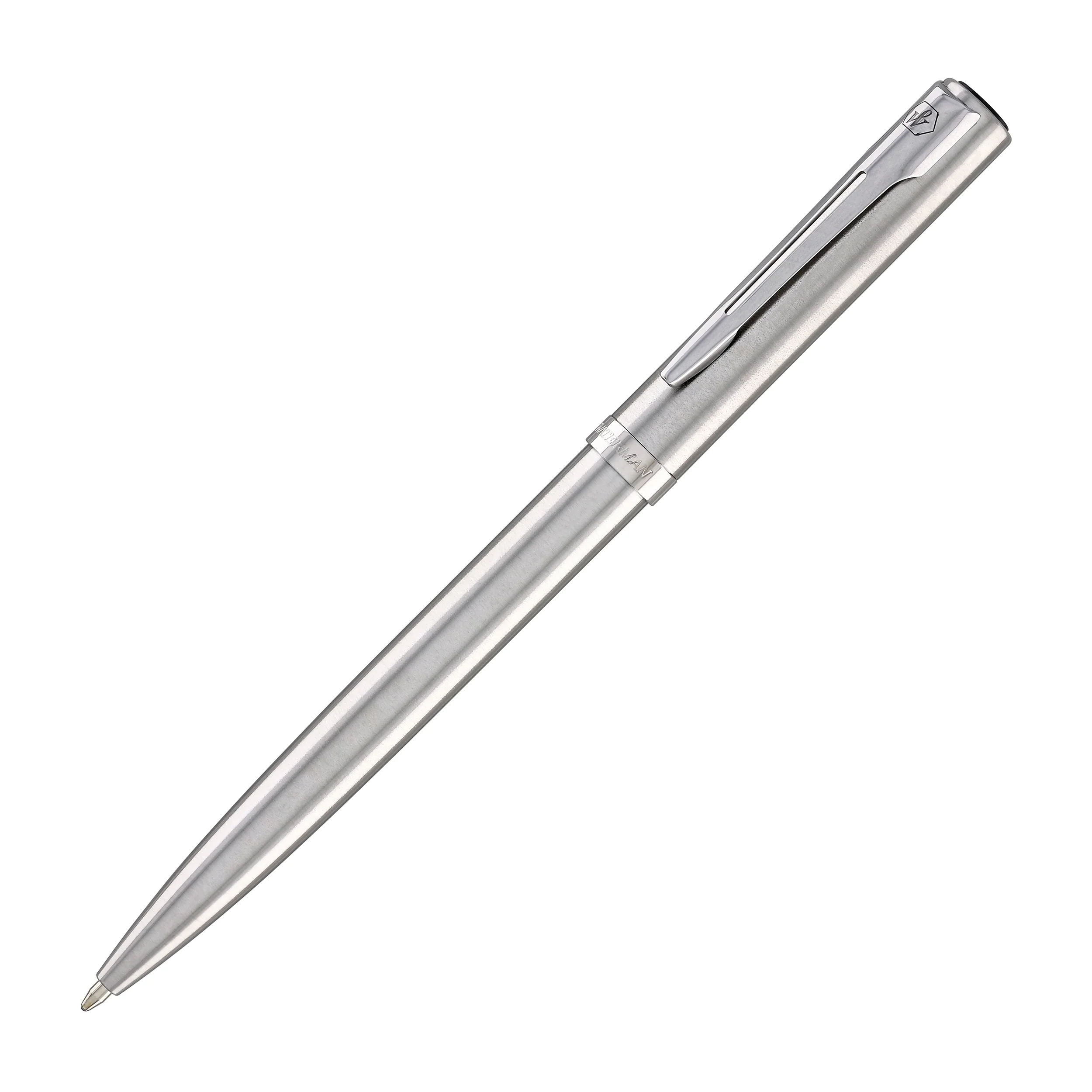 1824-waterman-impression-ballpoint-pen-in-stainless-steel-with-palladium-coated-3.webp Waterman Impression Ballpoint Pen in Stainless Steel with Palladium Coated