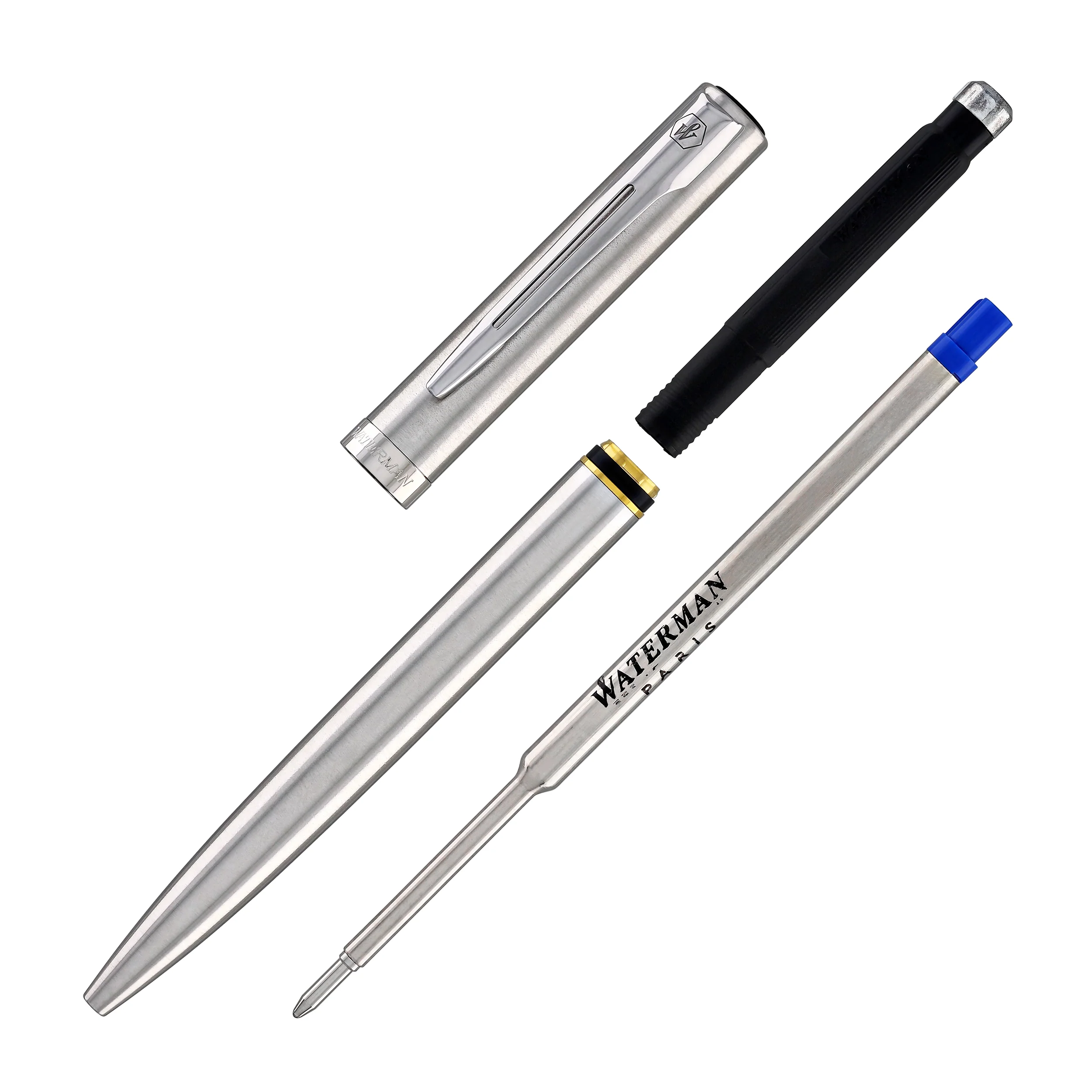 1824-waterman-impression-ballpoint-pen-in-stainless-steel-with-palladium-coated-6.webp Waterman Impression Ballpoint Pen in Stainless Steel with Palladium Coated
