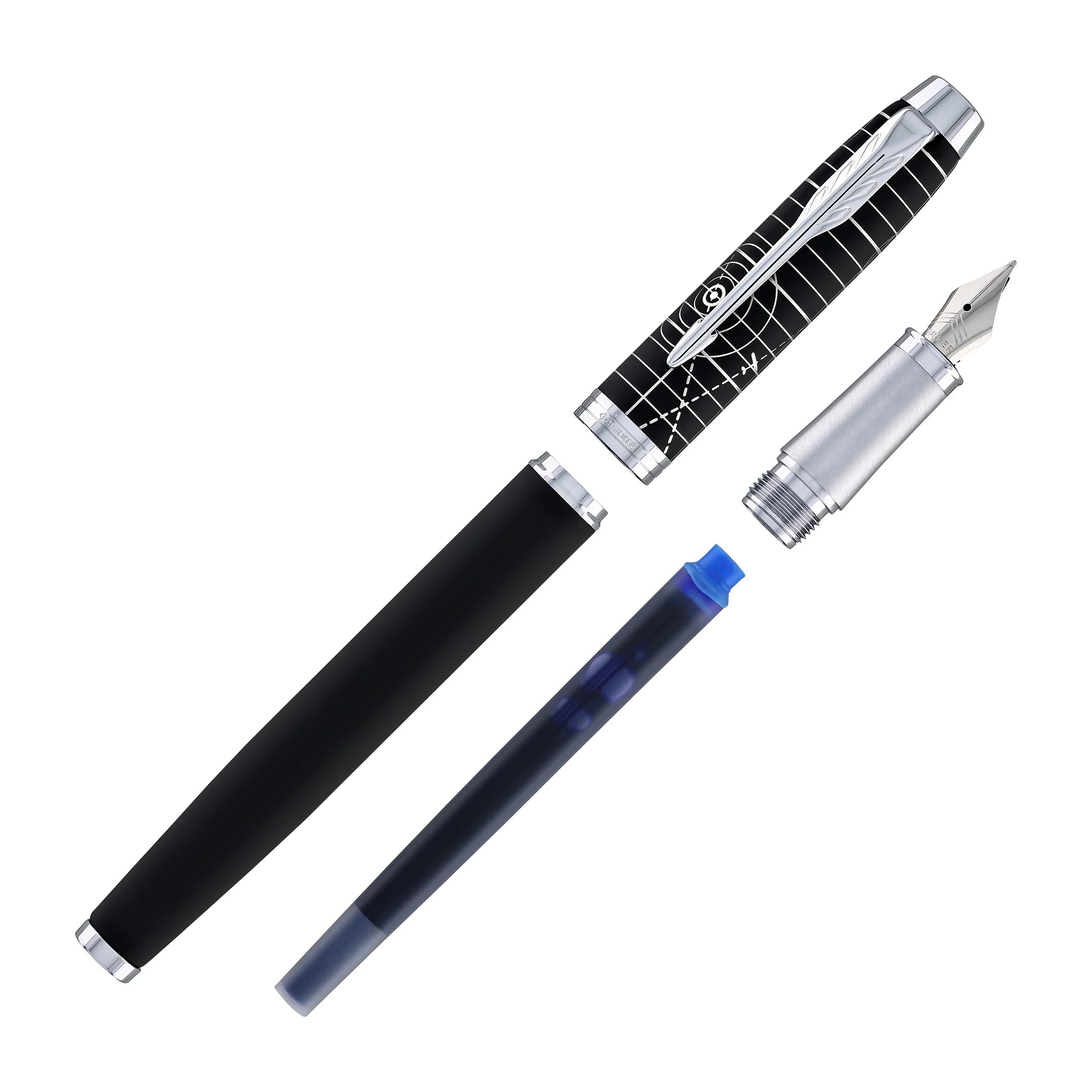 1826-parker-im-premium-fountain-pen-in-legacy-of-flight-with-chrome-trim-fine-point-8.webp Parker IM Premium Fountain Pen in Legacy of Flight with Chrome Trim - Fine Point