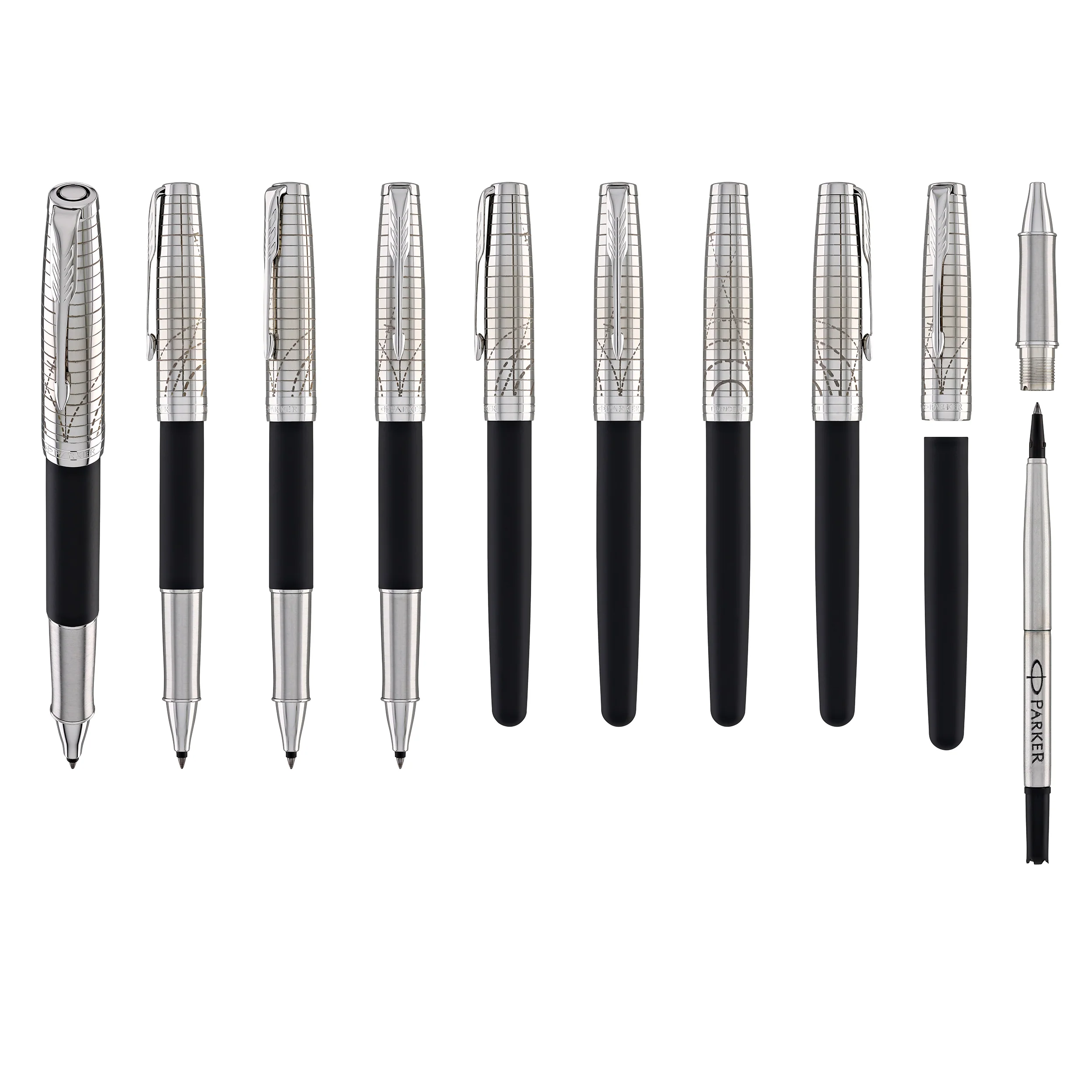 Parker Sonnet Premium Rollerball Pen in Legacy of Flight with Chrome Trim