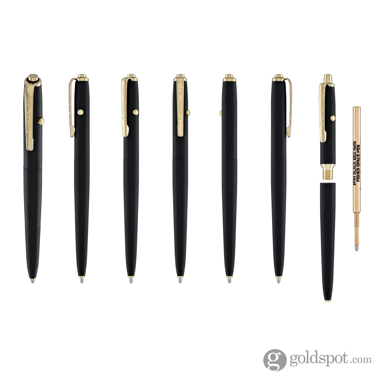 1849-fisher-space-pen-ag7-ballpoint-pen-in-graphite-black-cerakote-with-gold-clip-7.webp Fisher Space Pen AG7 Ballpoint Pen in Graphite Black Cerakote® with Gold Clip