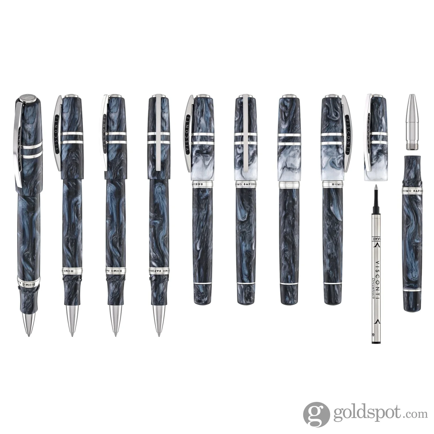 Visconti Homo Sapiens Rollerball Pen in Dark Sapphire