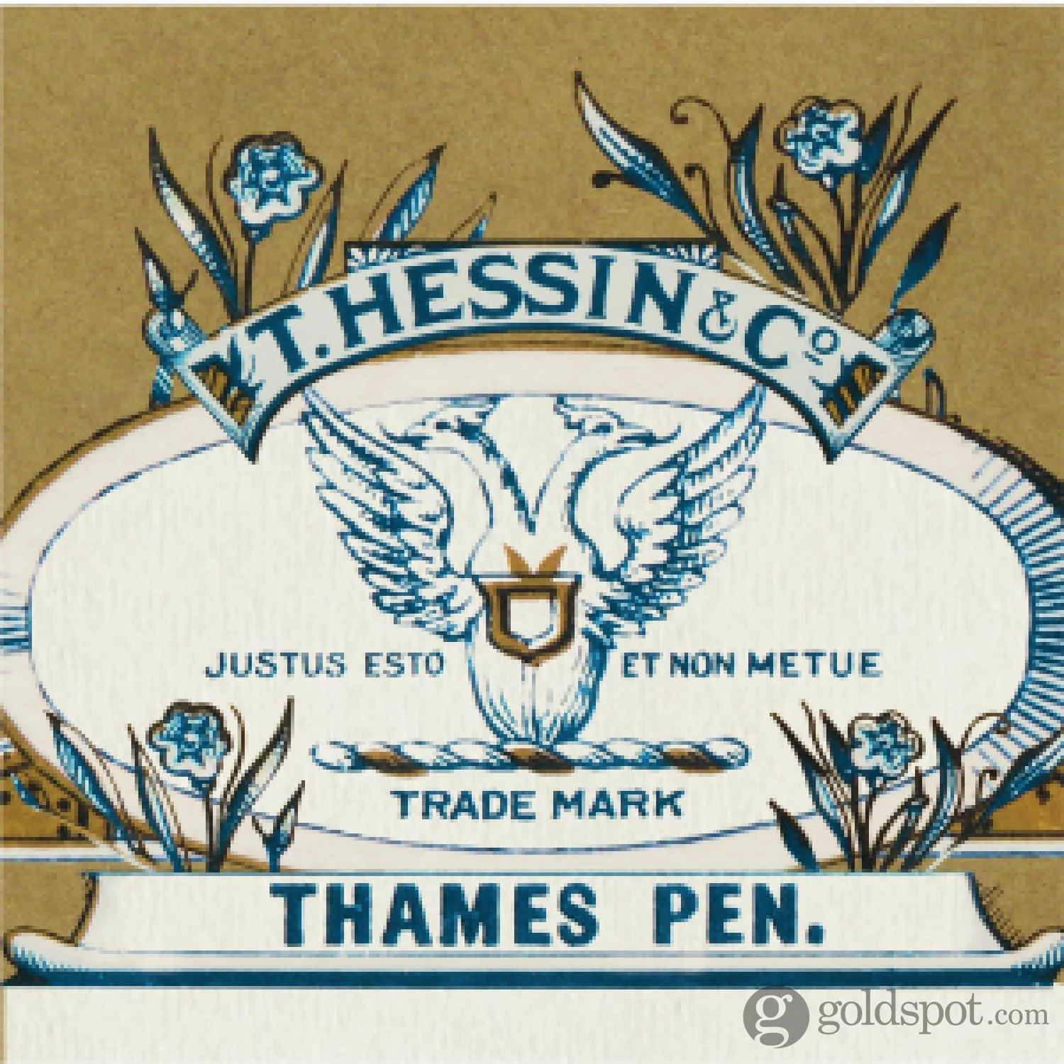 Tom Hessin Charles Fountain Pen in Thames Blue