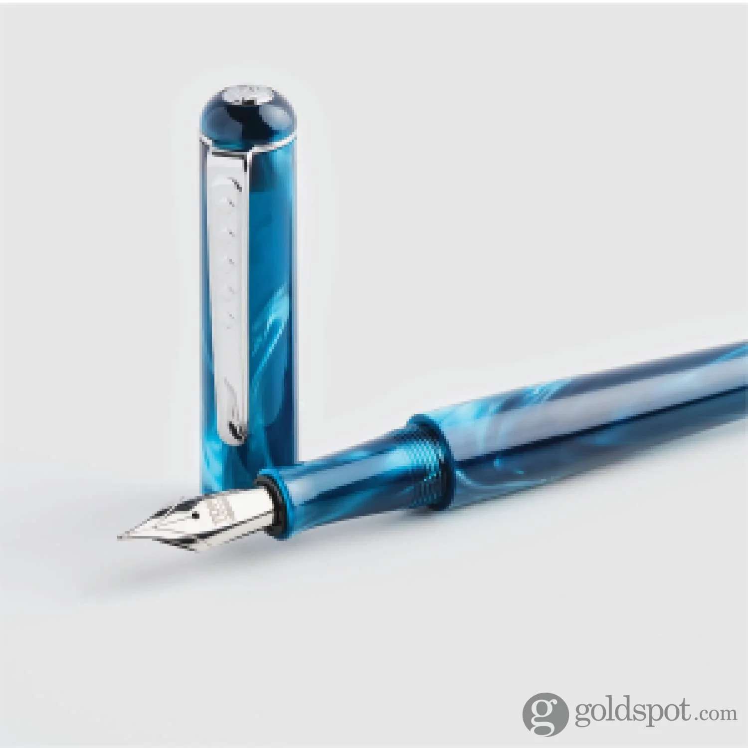 Tom Hessin Charles Fountain Pen in Thames Blue