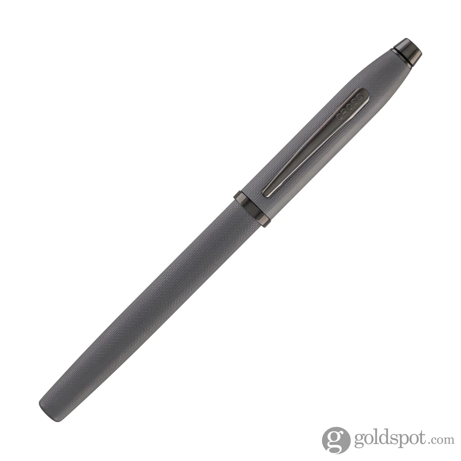 Cross Century II Selectip Rollerball Pen in Polished Slate Gray Engraved Diamond Pattern