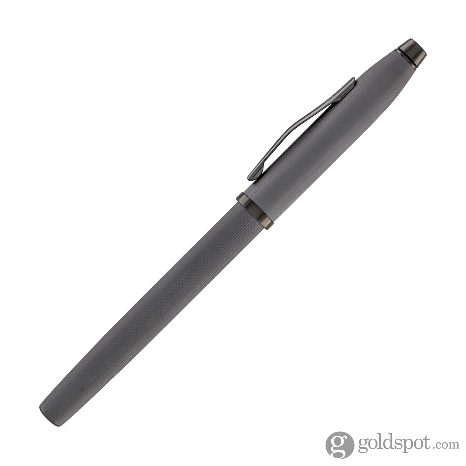 Cross Century II Selectip Rollerball Pen in Polished Slate Gray Engraved Diamond Pattern