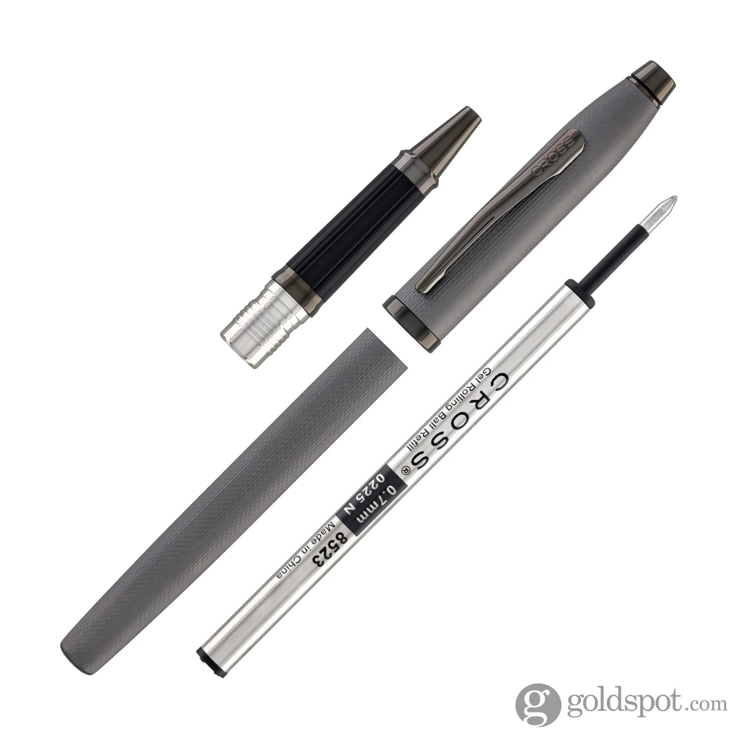 Cross Century II Selectip Rollerball Pen in Polished Slate Gray Engraved Diamond Pattern