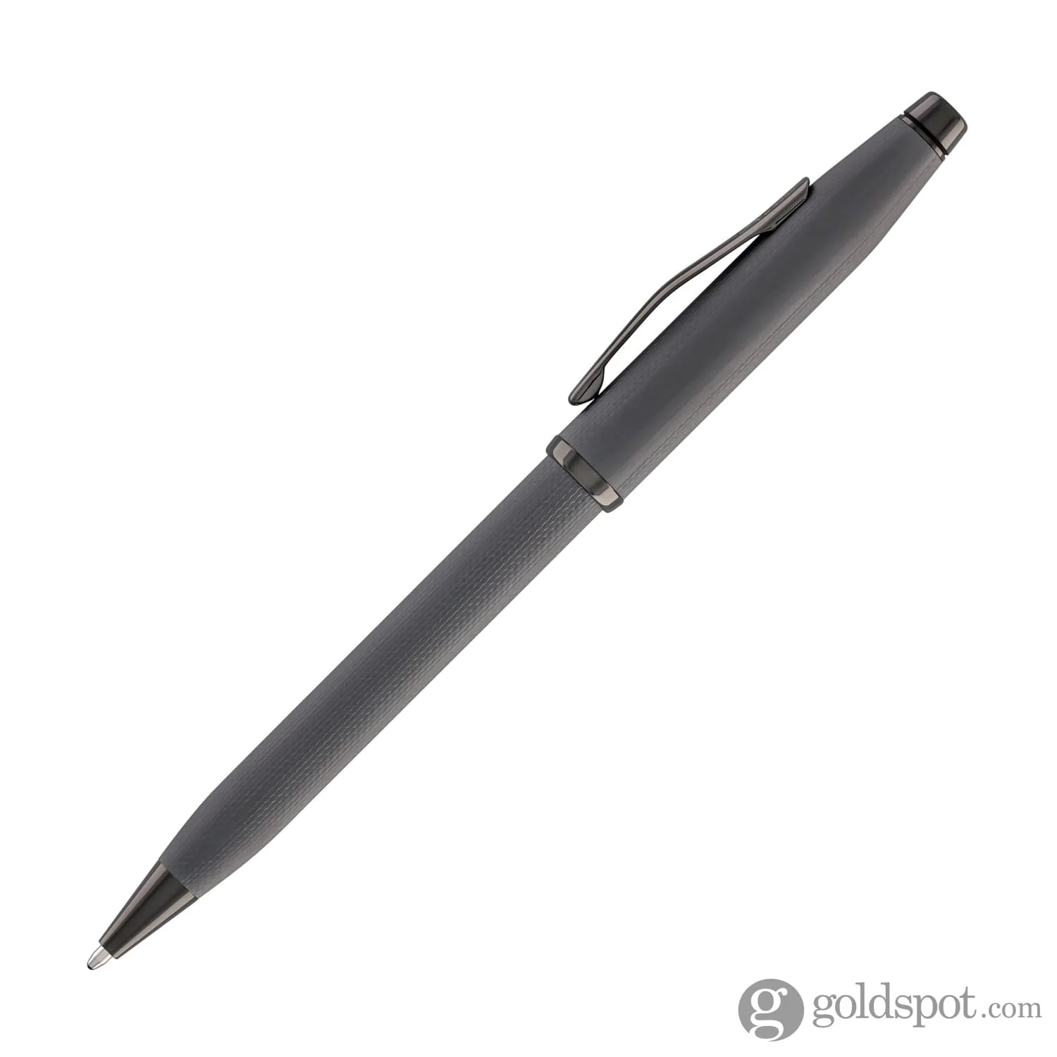 Cross Century II Ballpoint Pen Polished Slate Gray Engraved Diamond Pattern