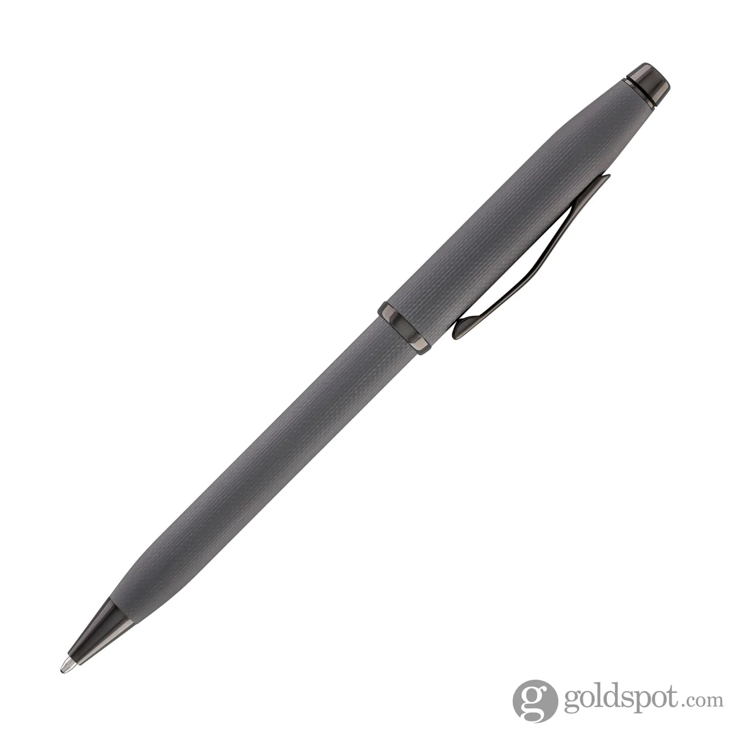 Cross Century II Ballpoint Pen Polished Slate Gray Engraved Diamond Pattern
