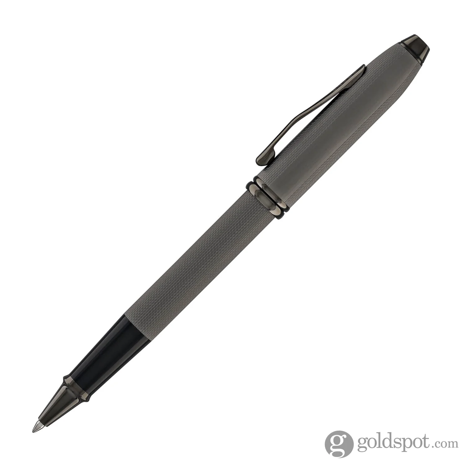 1874-cross-townsend-rollerball-pen-in-polished-slate-gray-engraved-diamond-pattern-4.webp Cross Townsend Rollerball Pen in Polished Slate Gray Engraved Diamond Pattern
