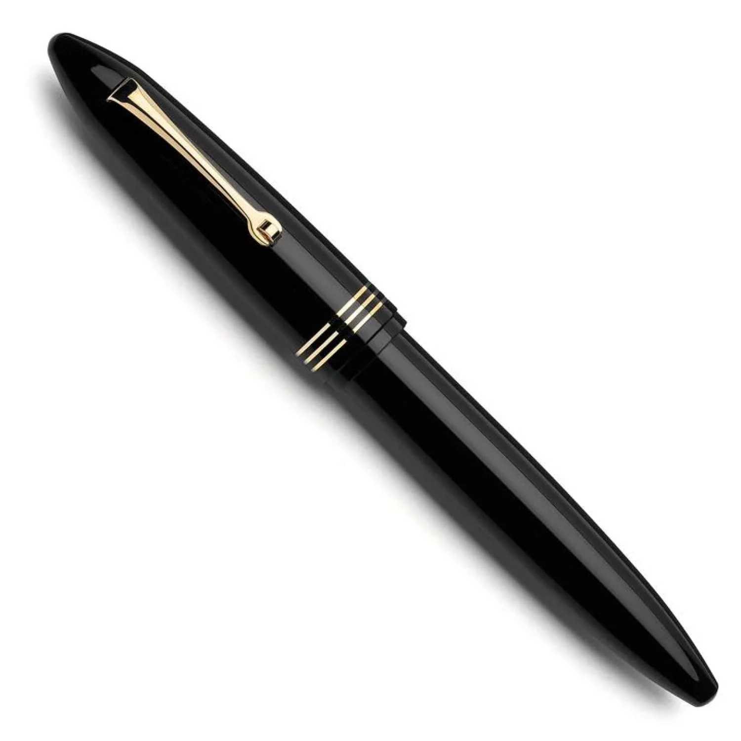 Leonardo Furore Rollerball Pen in Notte Di Furore with Gold Trim