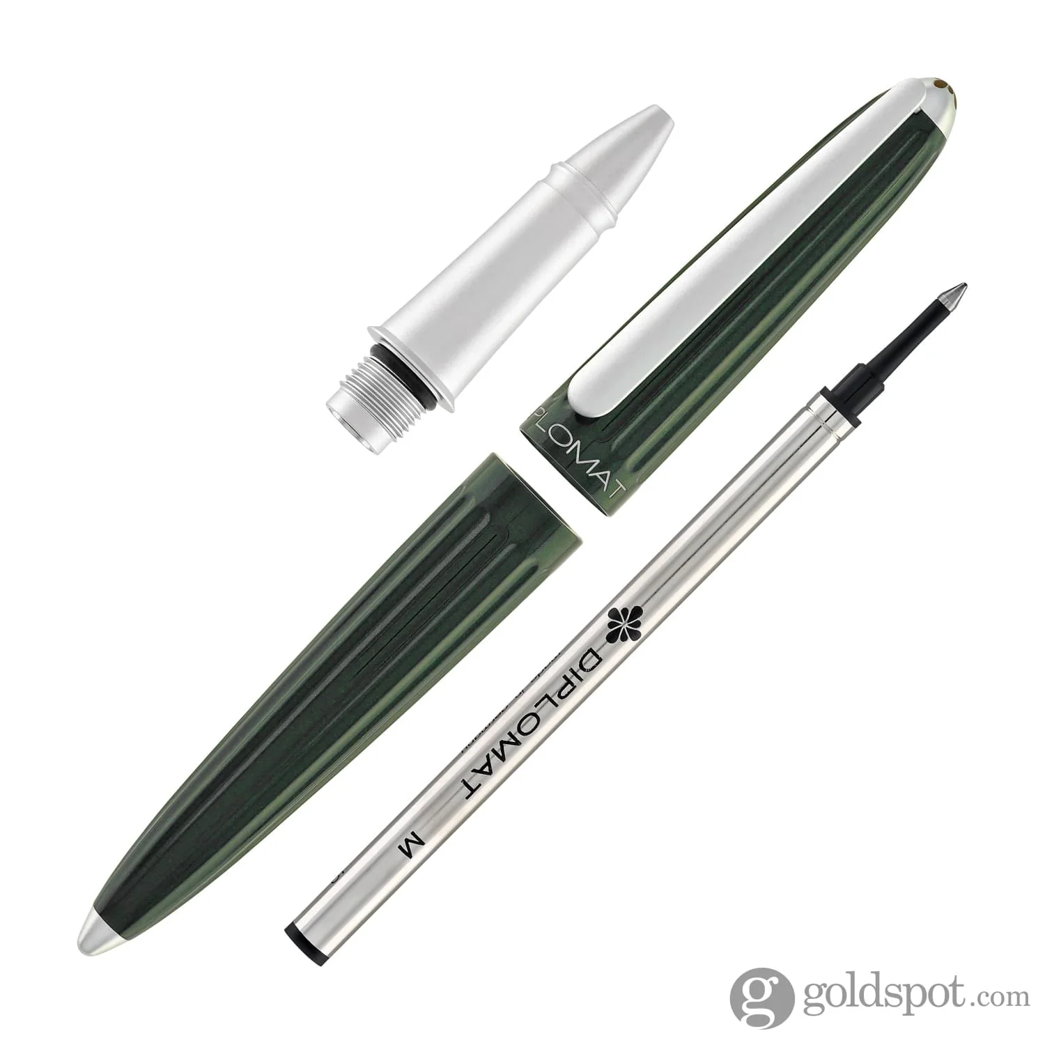 Diplomat Aero Rollerball Pen in Evergreen