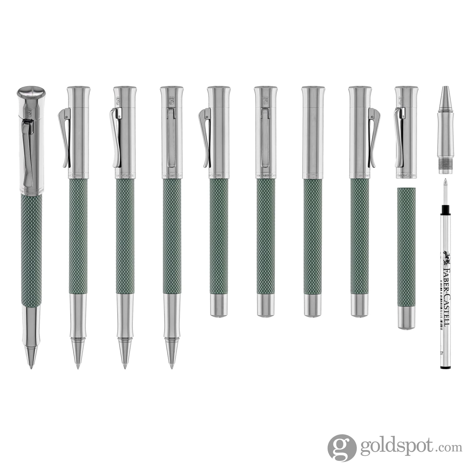 Faber-Castell Guilloche Rollerball Pen in Sage Green