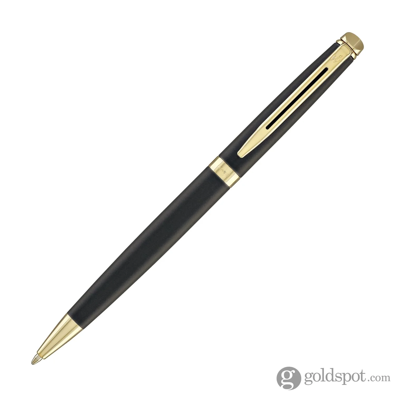 Waterman Hémisphère Ballpoint Pen in Lava Black with Gold Trim