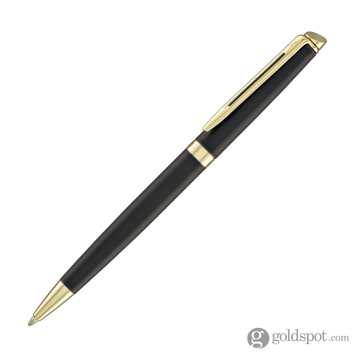 Waterman Hémisphère Ballpoint Pen in Lava Black with Gold Trim