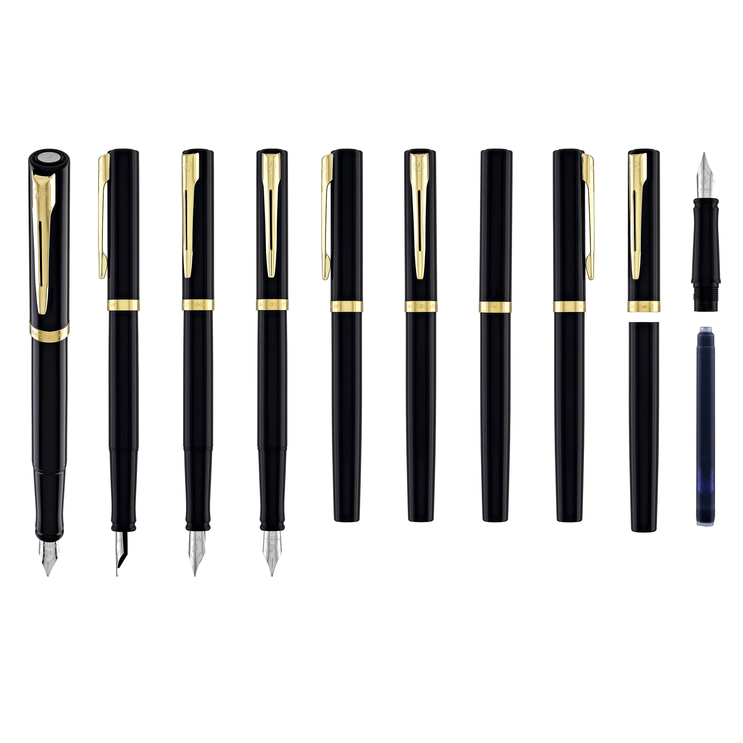 1944-waterman-impression-fountain-pen-in-black-with-gold-coated-fine-point-9.webp Waterman Impression Fountain Pen in Black with Gold Coated - Fine Point