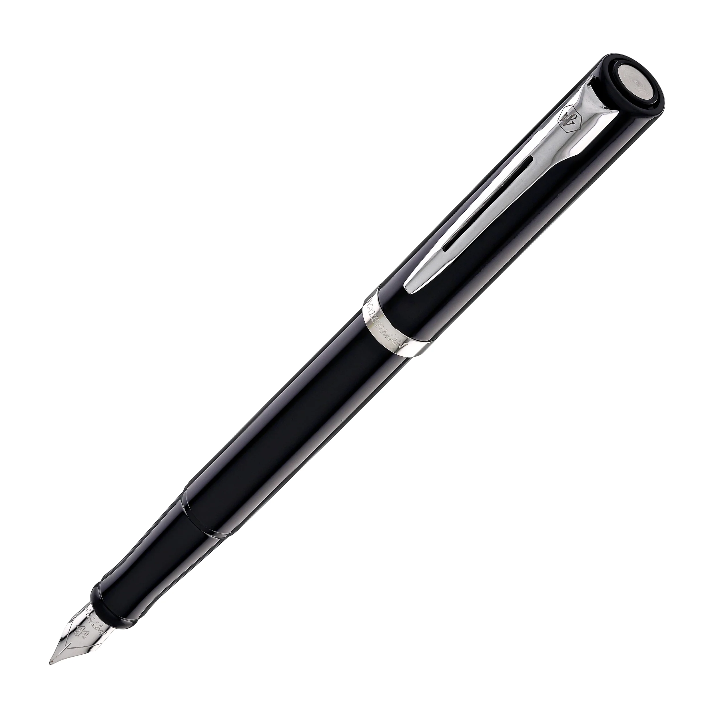 1945-waterman-impression-fountain-pen-in-black-with-palladium-coated-fine-point-1.webp Waterman Impression Fountain Pen in Black with Palladium Coated - Fine Point