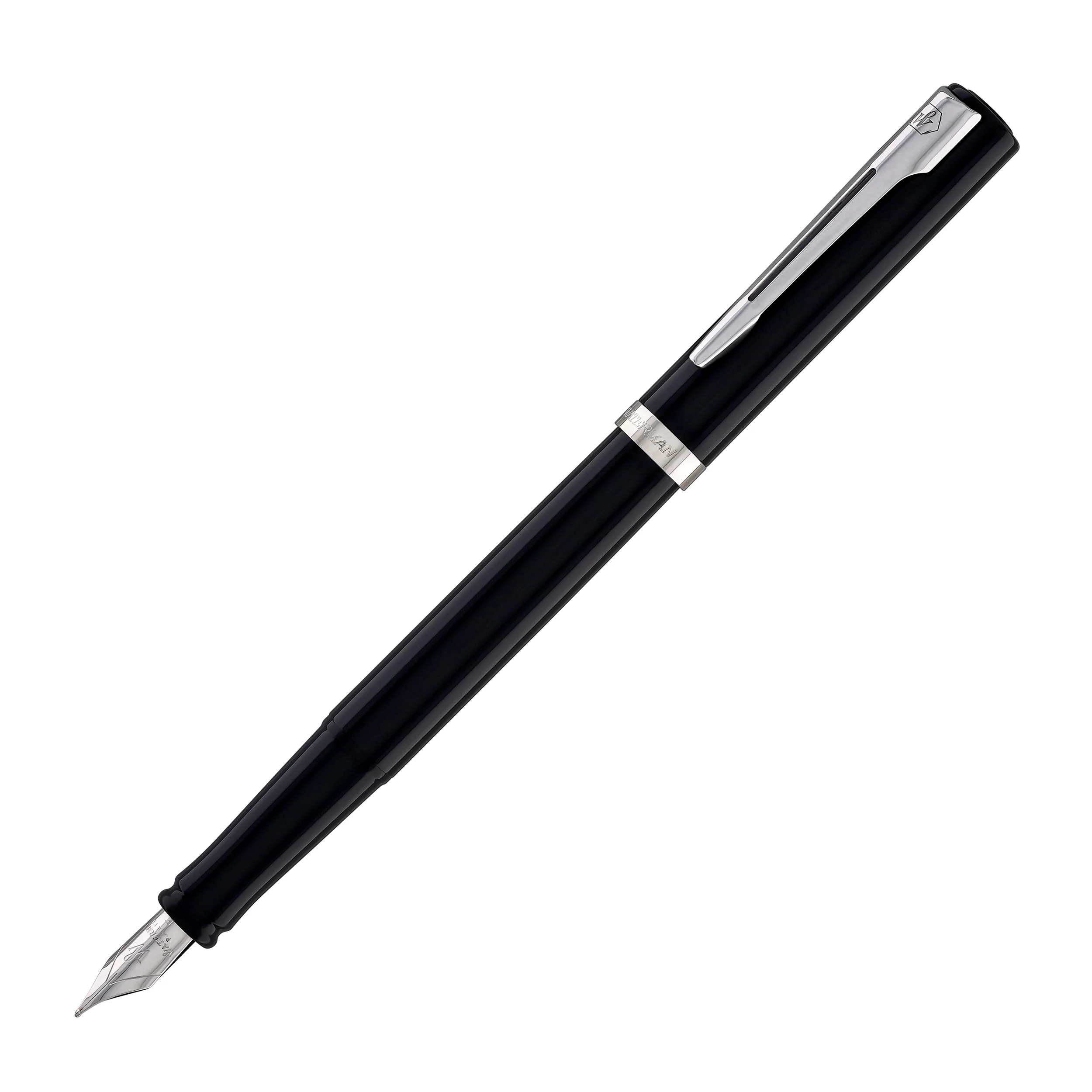 Waterman Impression Fountain Pen in Black with Palladium Coated - Fine Point